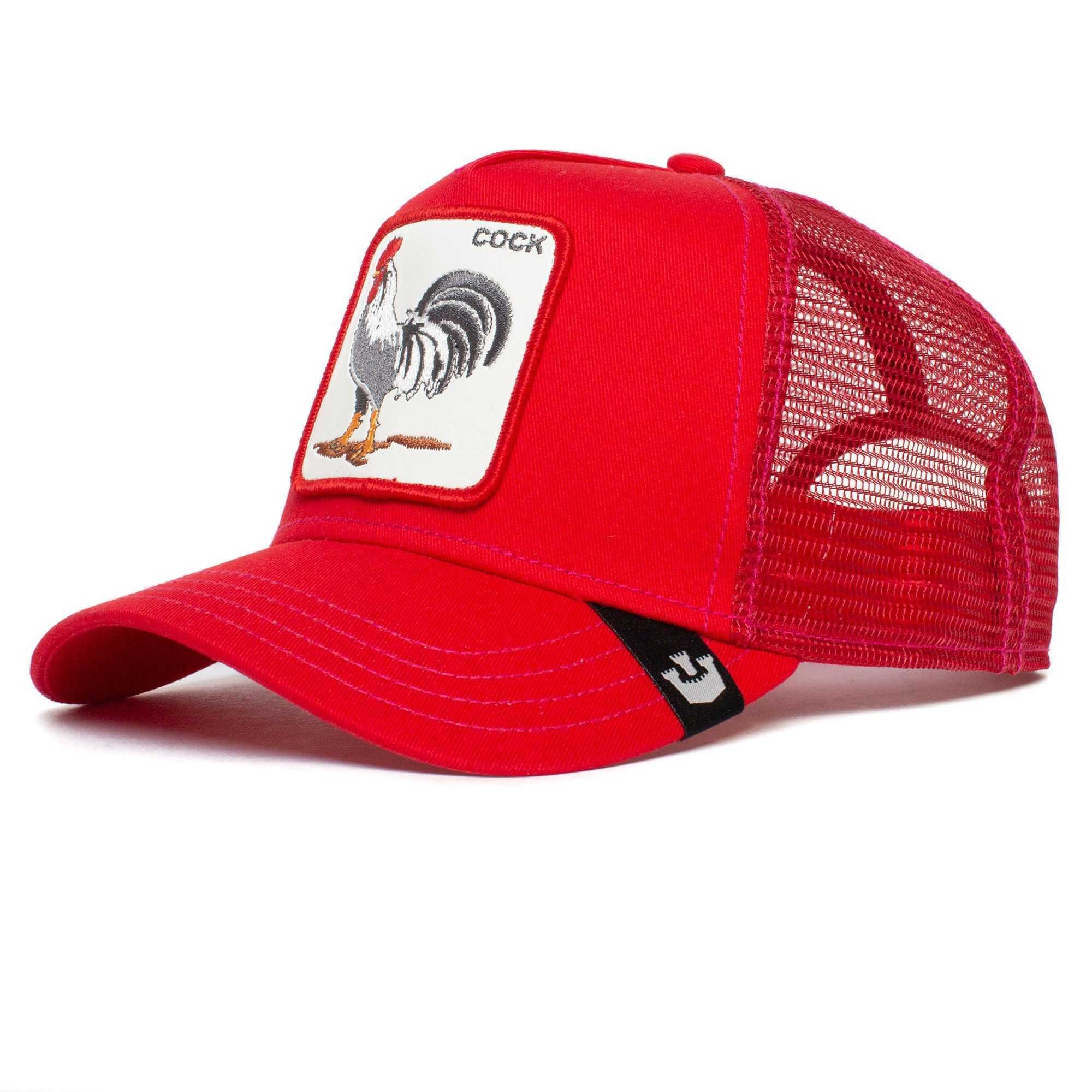 Bros. Kappe, GOORIN Size Cap Cock The red One Cap Baseball Unisex Trucker - Frontpatch,