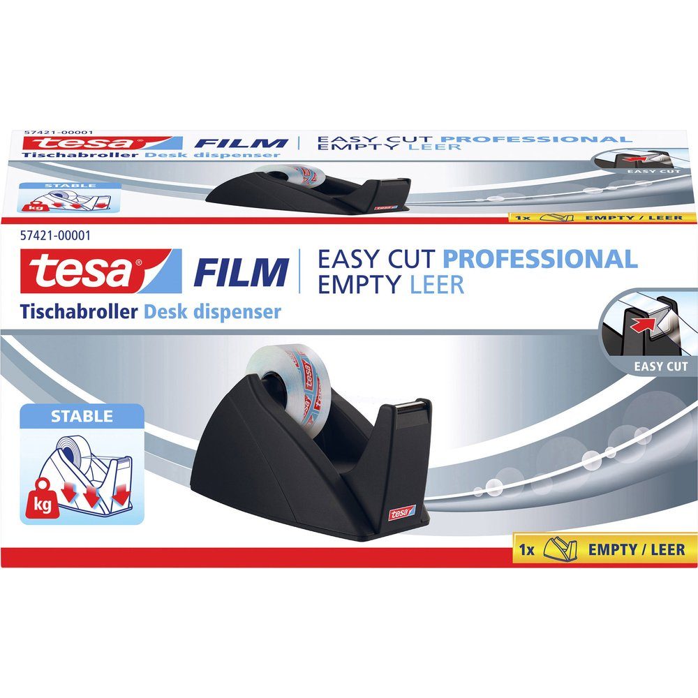 tesa Klebeband tesa Klebeband-Abroller Easy Cut Schwarz Rollenbreite (max): 19 mm Ro (Easy Cut)