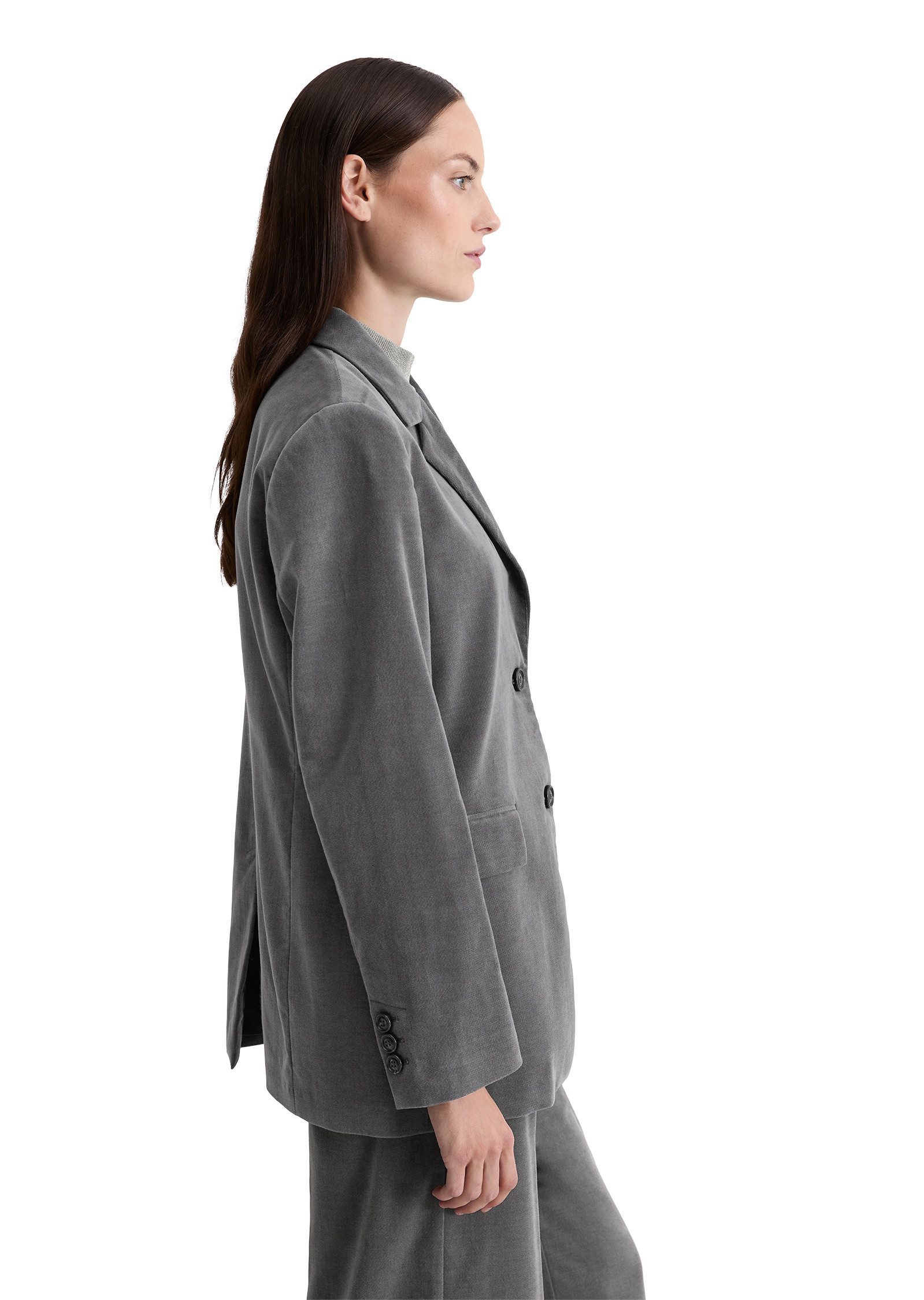 Marc O'Polo Longblazer aus Organic-Cotton-Lyocell-Stretch günstig online kaufen