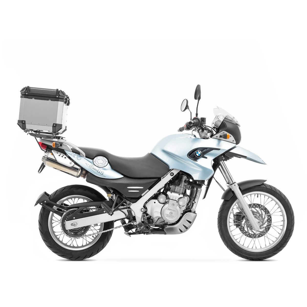 Bagtecs Topcase Set Alu Topcase + Gepäckbrücke passend für BMW F 650 GS / Dakar 04-07