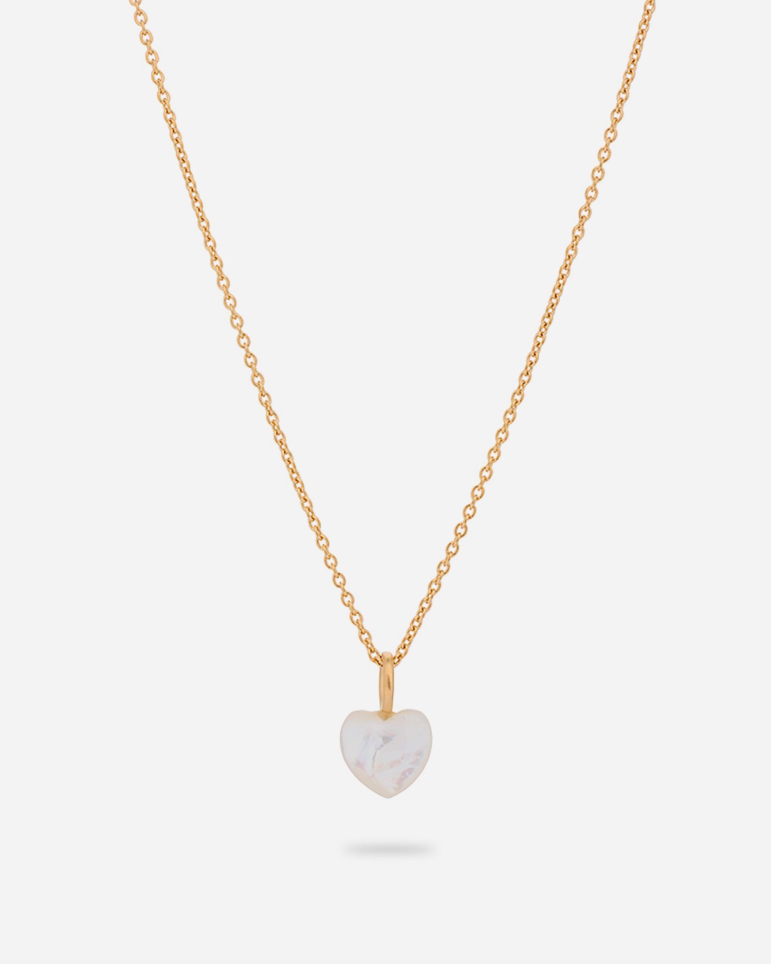 cm, Ocean Silber Damen Perlenkette Karat Corydon 18 40-45 Halskette Heart Pernille 925, vergoldet