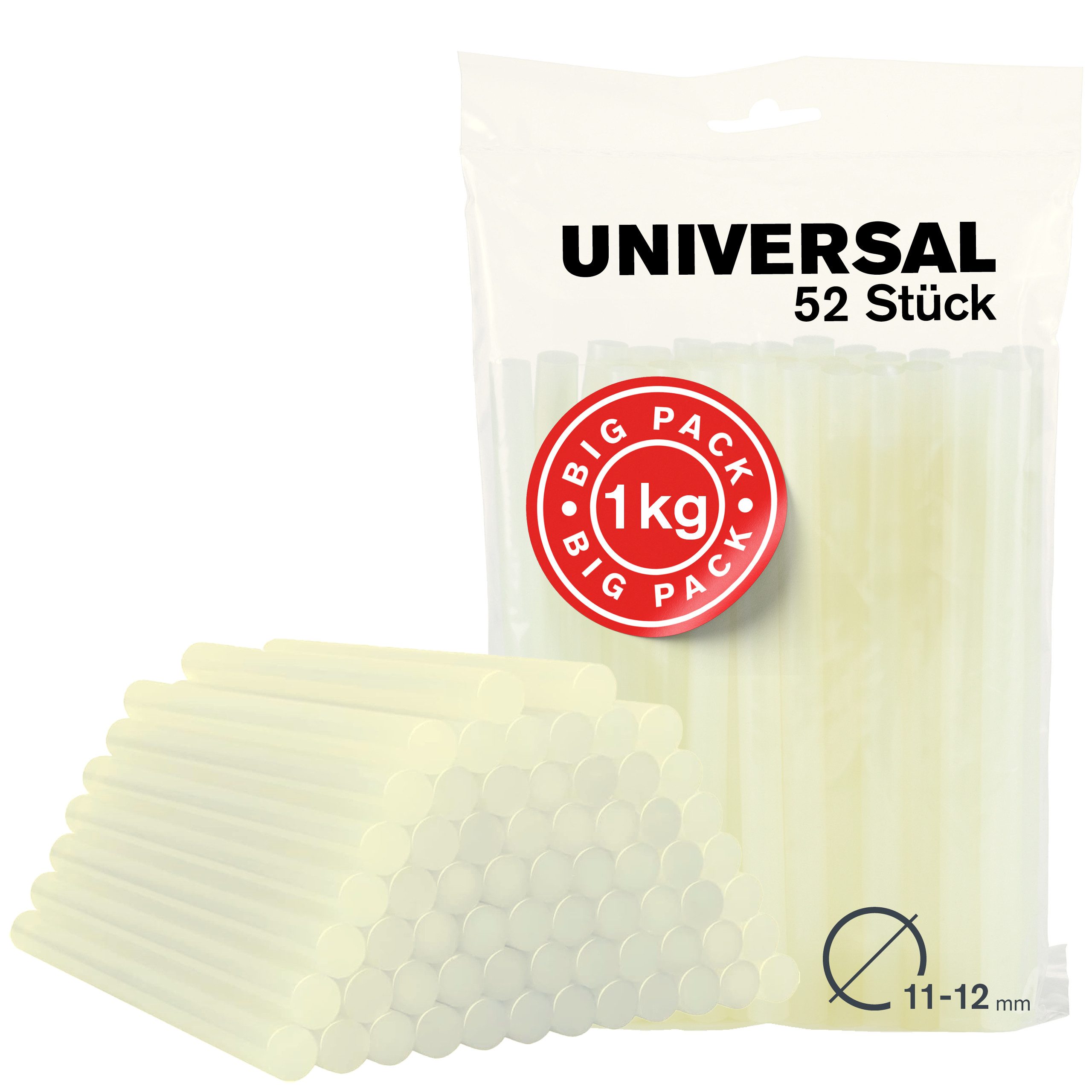 Rapid Heißklebestift ECO-T Heißklebesticks 1kg Universal Transparent 12mm x 190mm 40302798