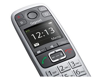 Gigaset GIGASET DECT-Telefon Gigaset E560A silber/schwarz Schnurloses DECT-Telefon