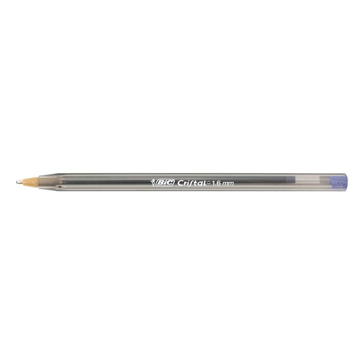 Kugelschreiber Cristal blau Strichstärke Kappe, mit Large, 0,6 BIC mm (50-tlg),