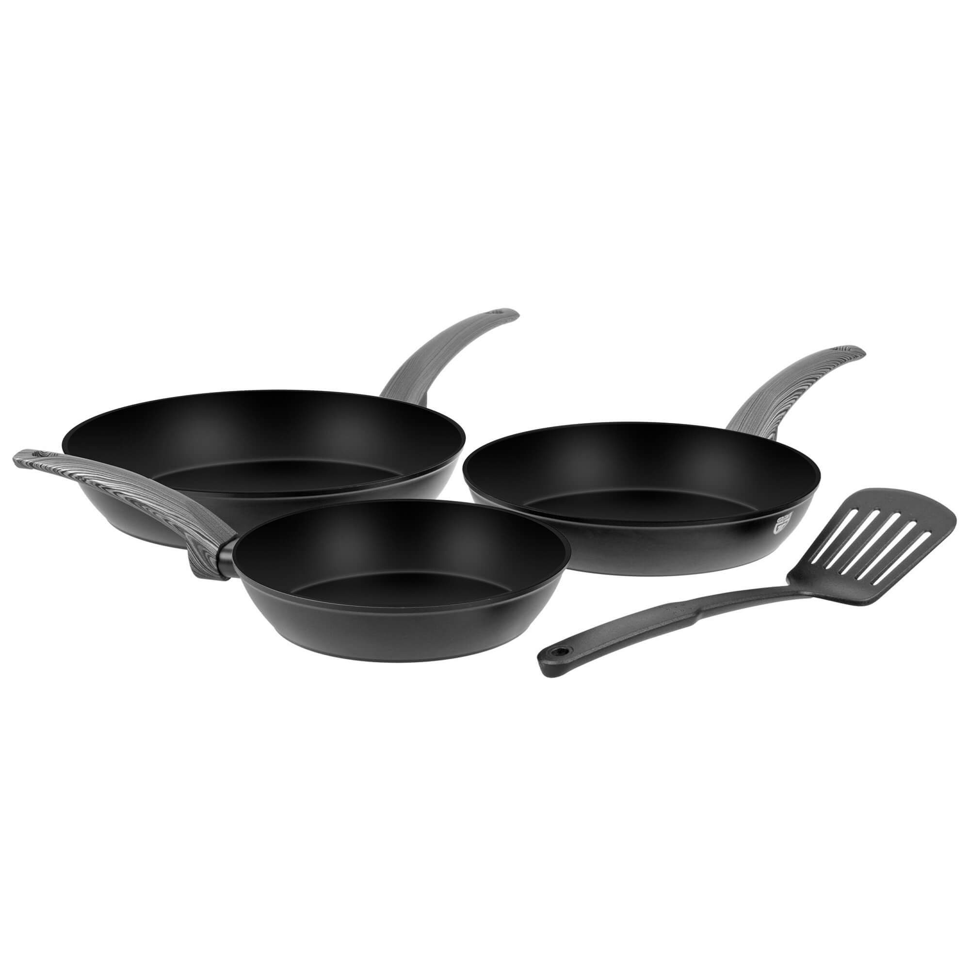 GRÄWE Bratpfanne GRÄWE Aluminium-Pfannenset, Ø 20 cm, Ø 24 cm, Ø 28 cm, beschichtet