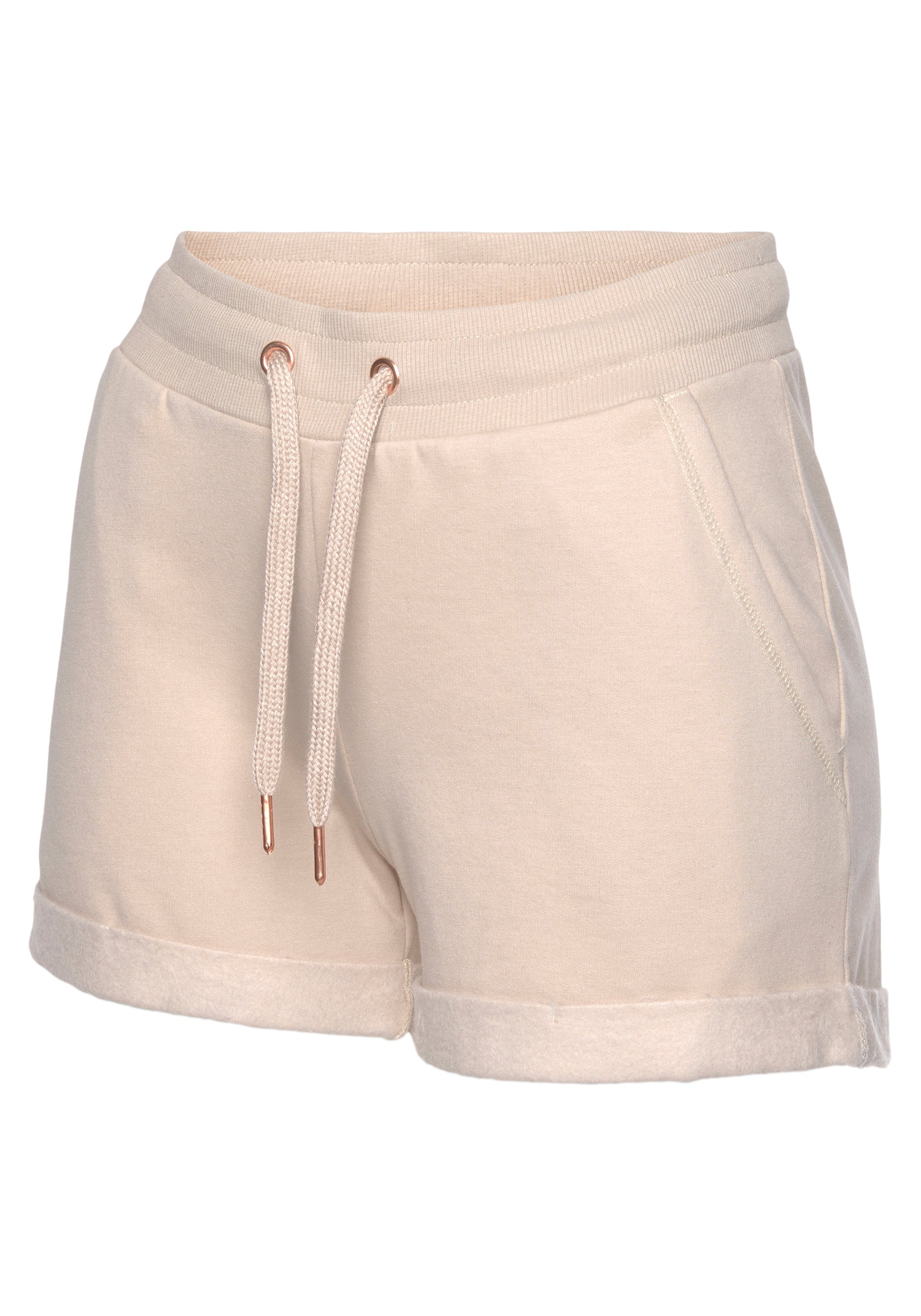 LASCANA Shorts mit Rippbündchen und Umschlagsaum, Loungewear – Bild 4 von 5