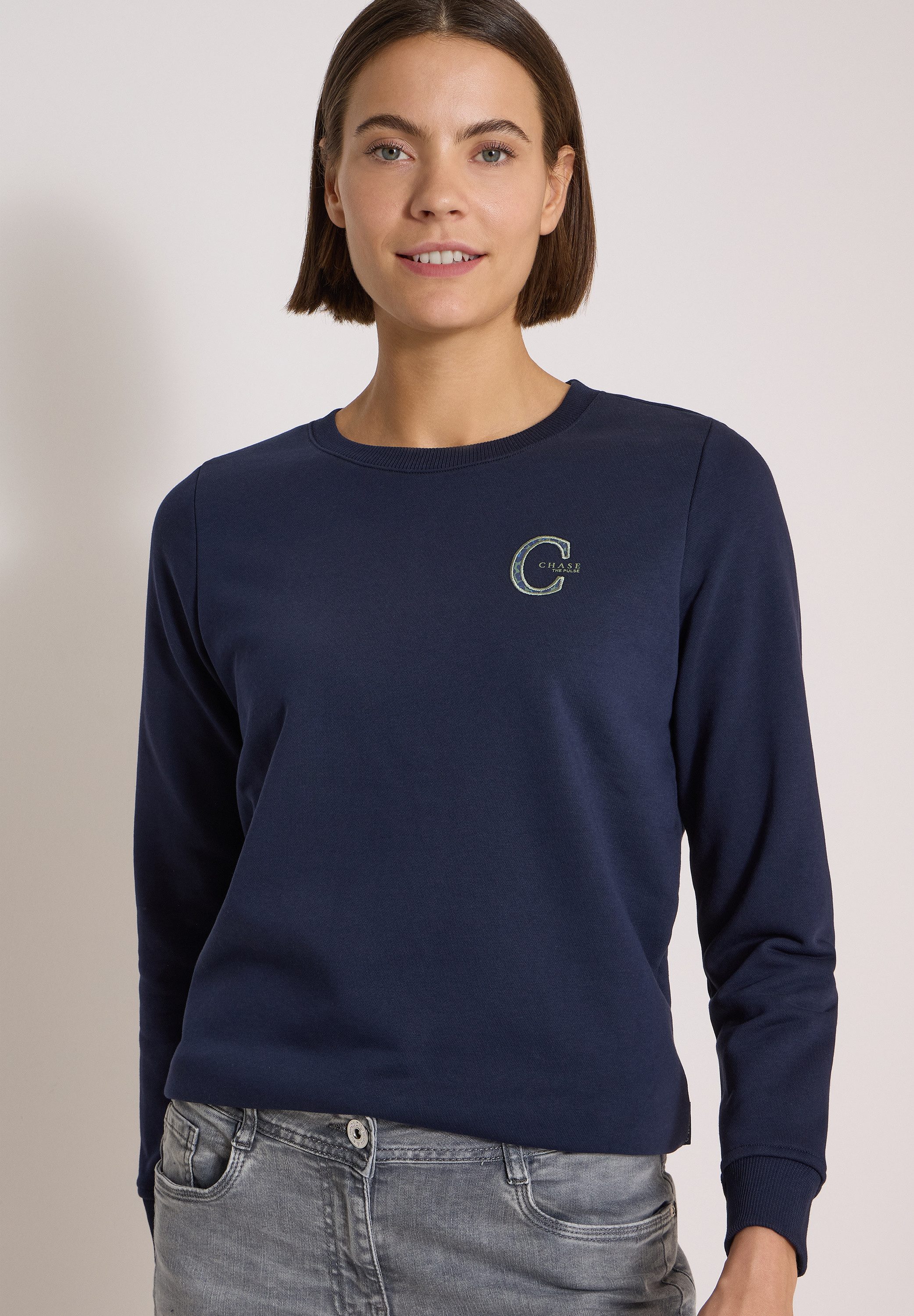 CECIL Sweater mit Rundhals und Tunnelzug