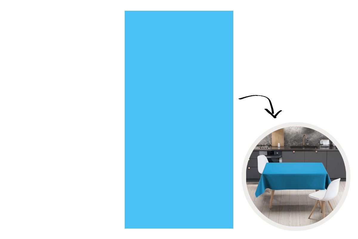 MuchoWow Tischdecke Blau - Licht - Farben, Gartentischdecke, Tischdecke indoor, Dekoration, 130x260 cm