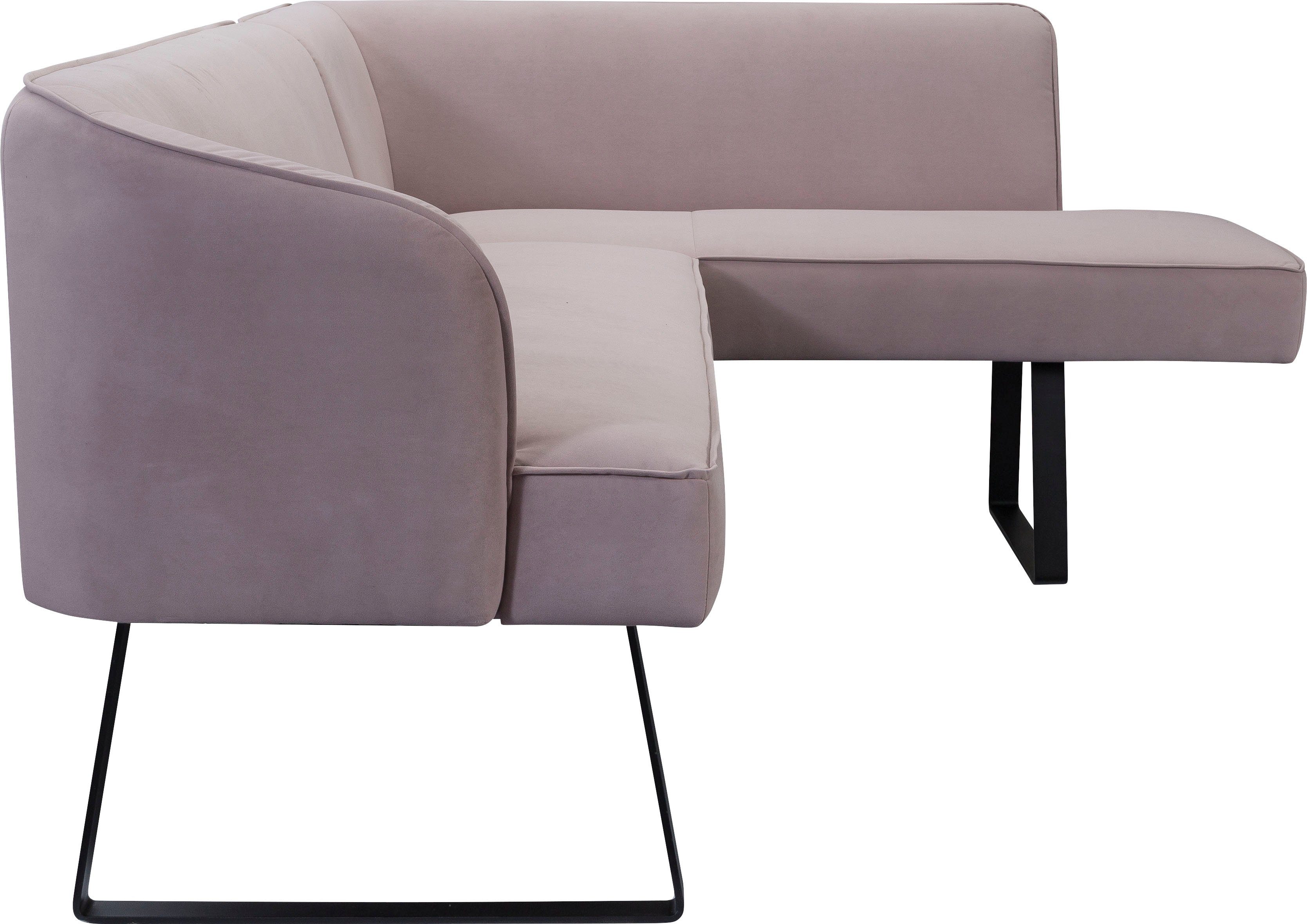 exxpo - sofa Qualitäten verschiedenen Keder und Bezug Americano, Metallfüßen, in mit Eckbank fashion