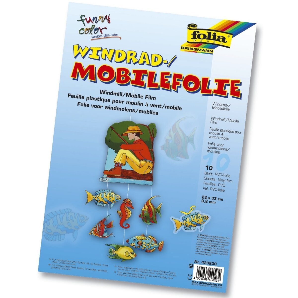 Folia Bastelfilz Fensterfolie - Mobile 0,2 mm 5 Stück 50 x 70 cm.