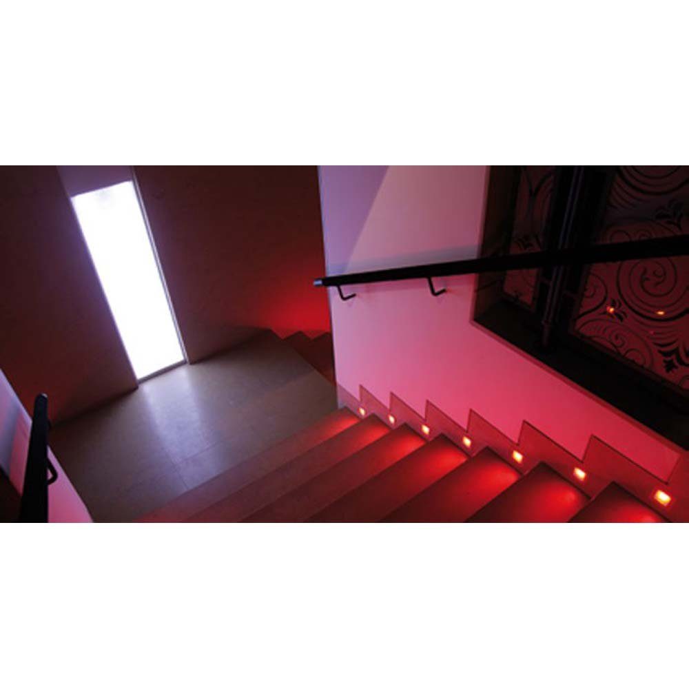 Leuchte Stufen Einbau LED fest LED Wand Kanlux Lampe verbaut, Beleuchtung Tritt Warmweiß, Treppen LED-Leuchtmittel Außen Einbaustrahler,