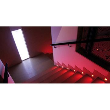 Kanlux LED Einbaustrahler, LED-Leuchtmittel fest verbaut, Warmweiß, LED Wand Einbau Leuchte Außen Beleuchtung Tritt Stufen Treppen Lampe