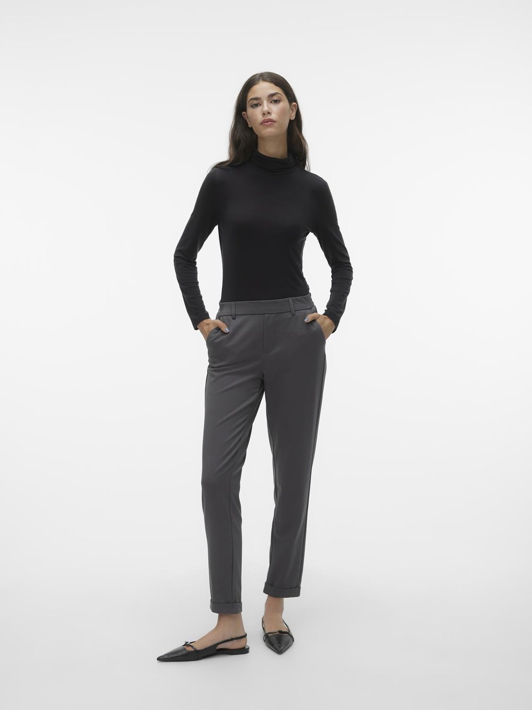 Vero Moda Anzughose VMMAYA MR LOOSE SOLID PANT NOOS Materialmix