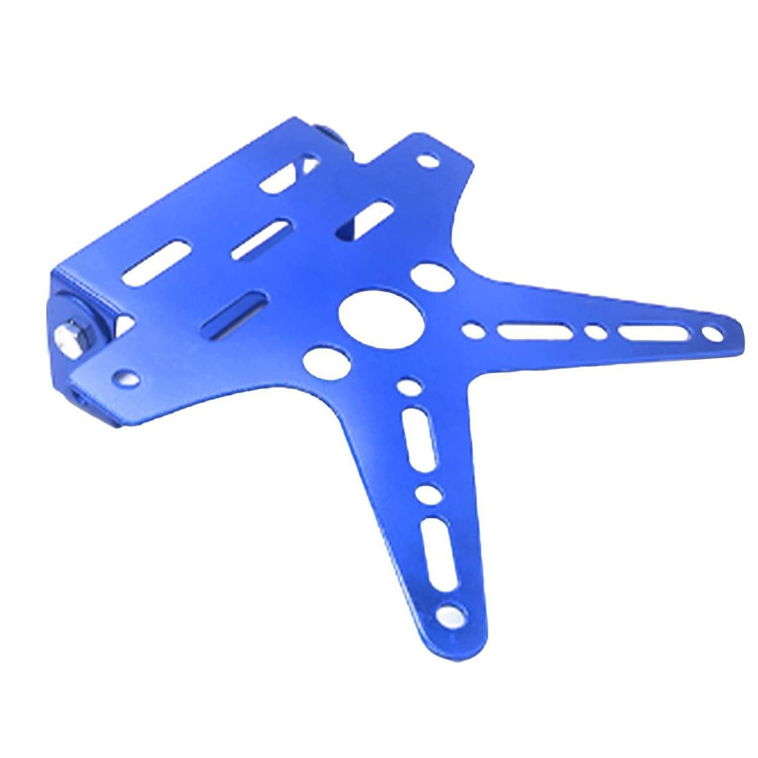 LuxusKollektion Kennzeichenhalter Motorrad Kennzeichenhalterung 18x16x2cm blau verstellbar, (1-St)