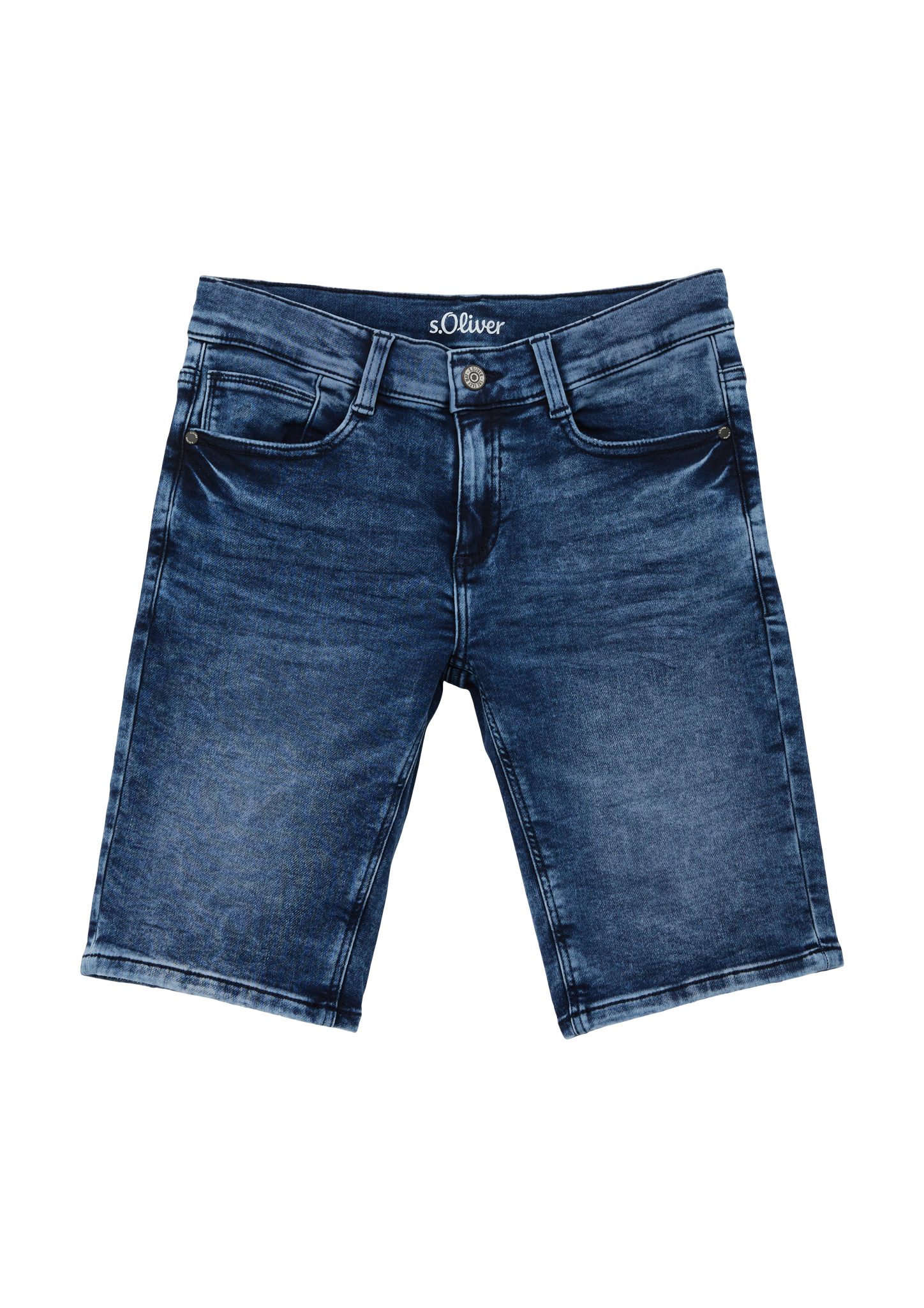 / Fit Rise Destroyes Waschung, / s.Oliver / Leg Slim Mid Jeansshorts Seattle Jeans-Bermuda Regular