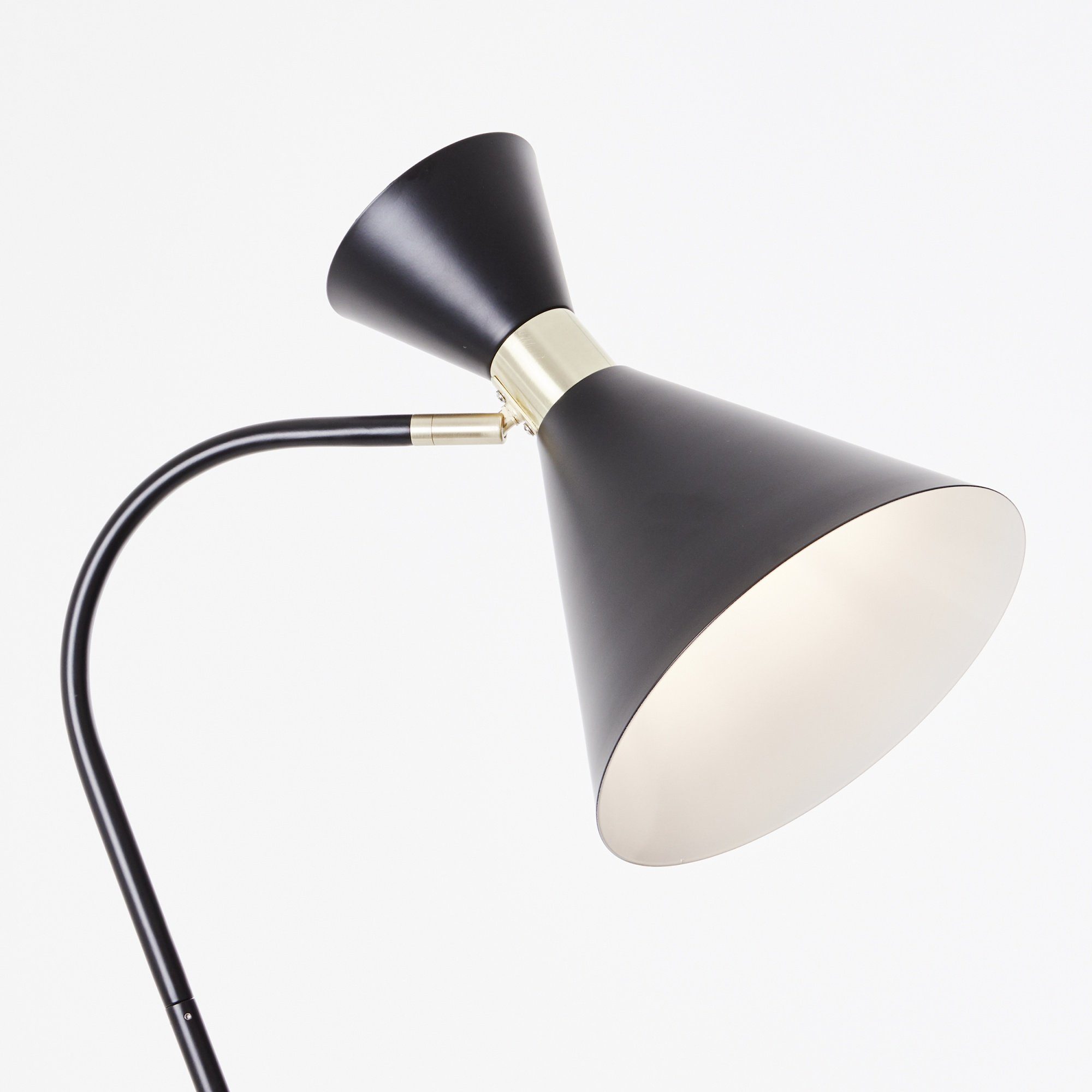 Stehlampe, ohne Retro E27, Dreibein-Lampe, cm, Lightbox Metall, schwarz schwenkbar, 161 Leuchtmittel, matt