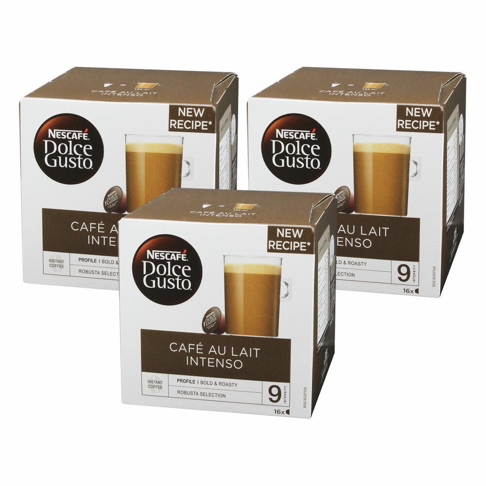 NESCAFÉ® Dolce Gusto® Kaffee Café au lait Intenso 3er Set, 3 x