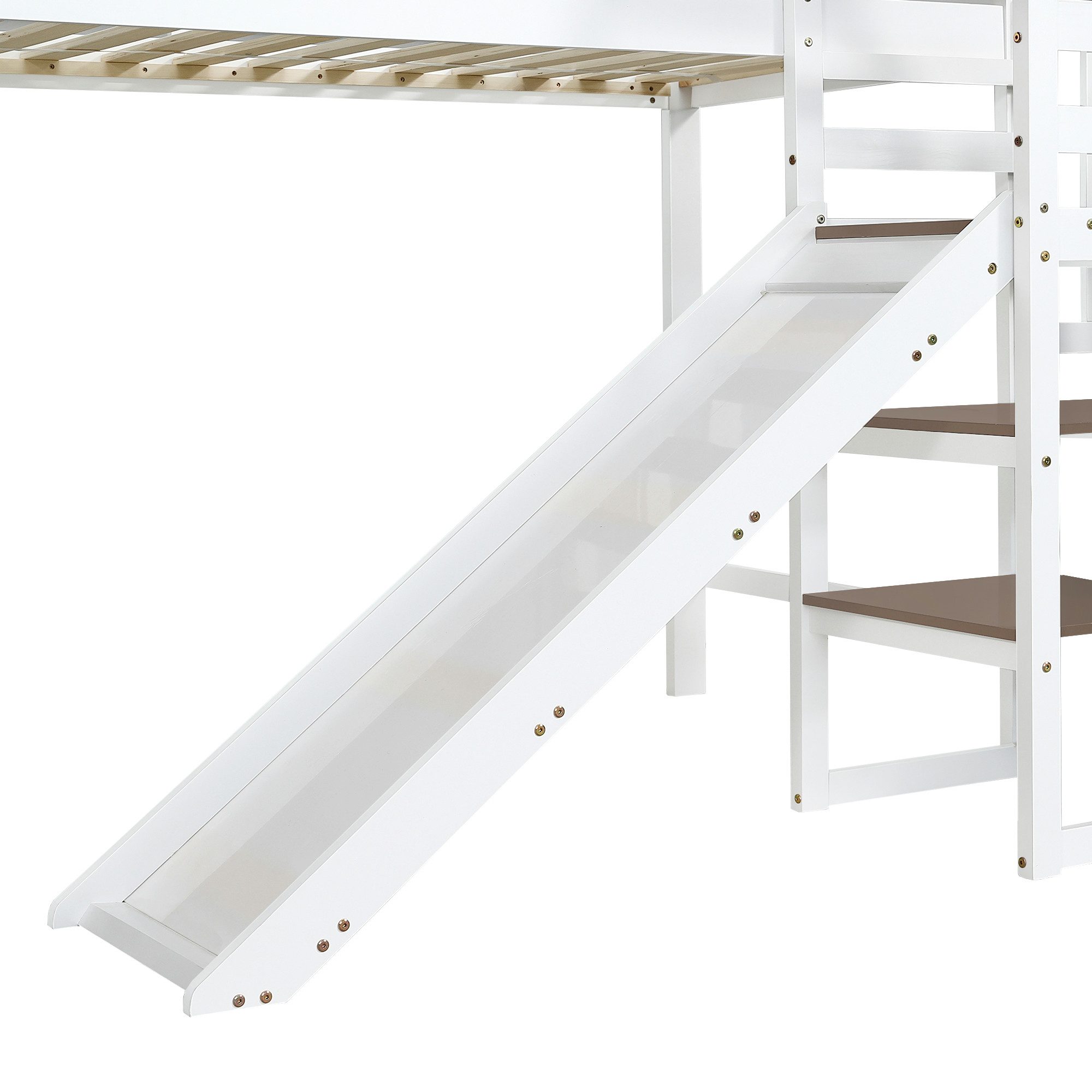 Thanaddo Hochbett Etagenbett, Kinderbett Mit Fenster, Mit Kinderrutsche