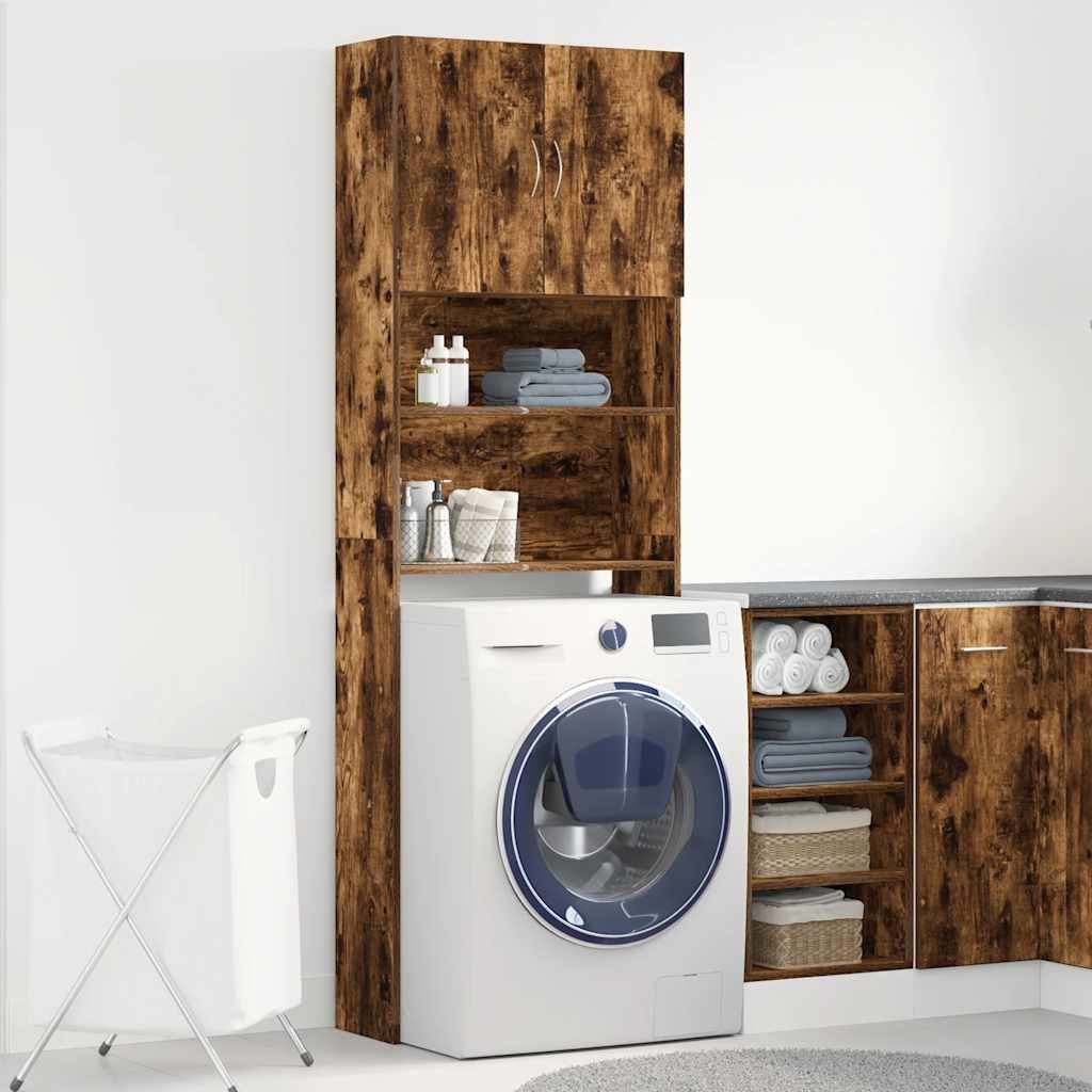 vidaXL Waschmaschinenumbauschrank Waschmaschinenschrank Räuchereiche 64x24x günstig online kaufen