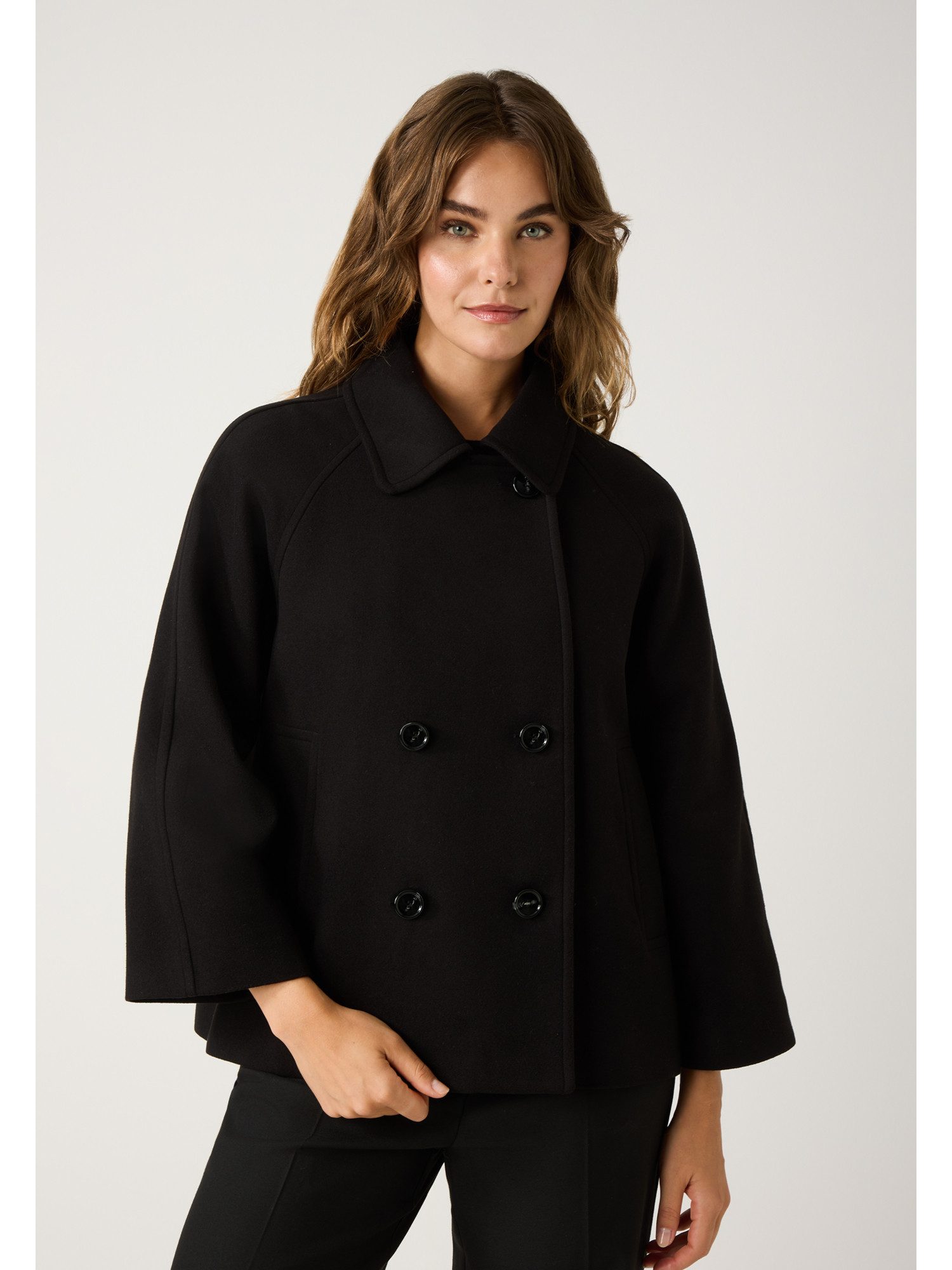 MORE&MORE Blouson doppelreihige Cape-Jacke