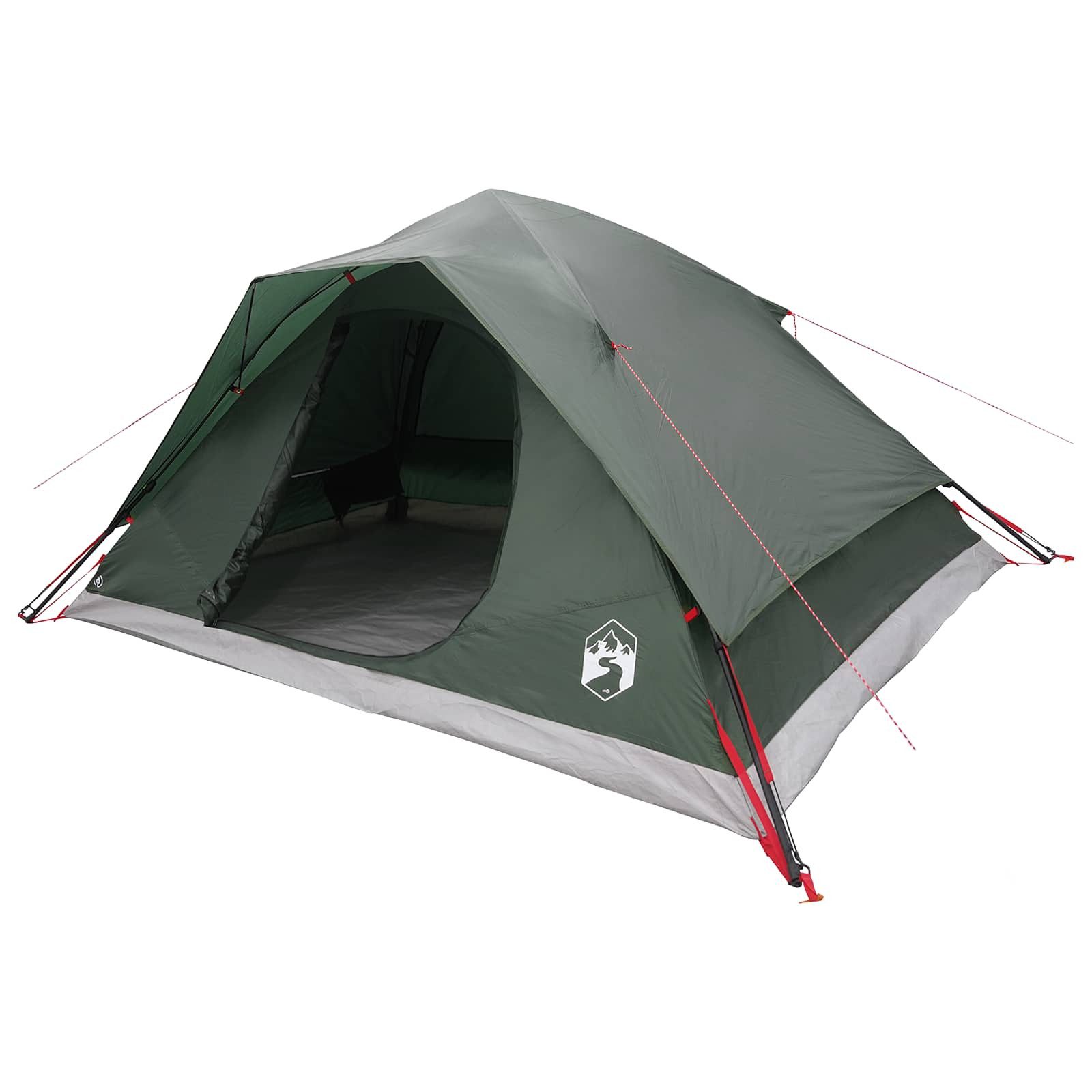 vidaXL Kuppelzelt Sofort Zelt Olivegrün 305 x 215 x 140 cm Polyester und Stahl, (1 tlg)