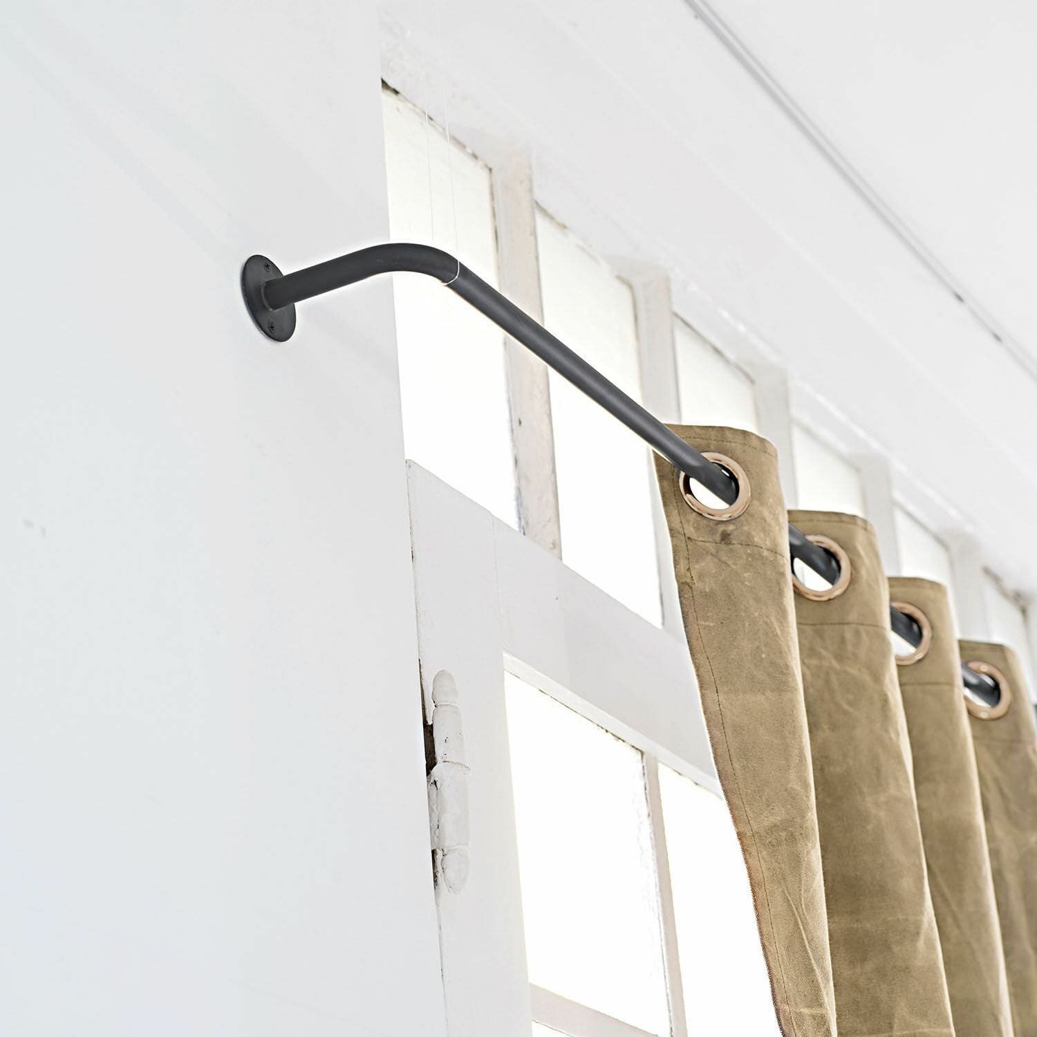 Mirabeau Gardinenstange Gardinenstange Omara dunkelgrau, Ø 0 mm, Eisen günstig online kaufen