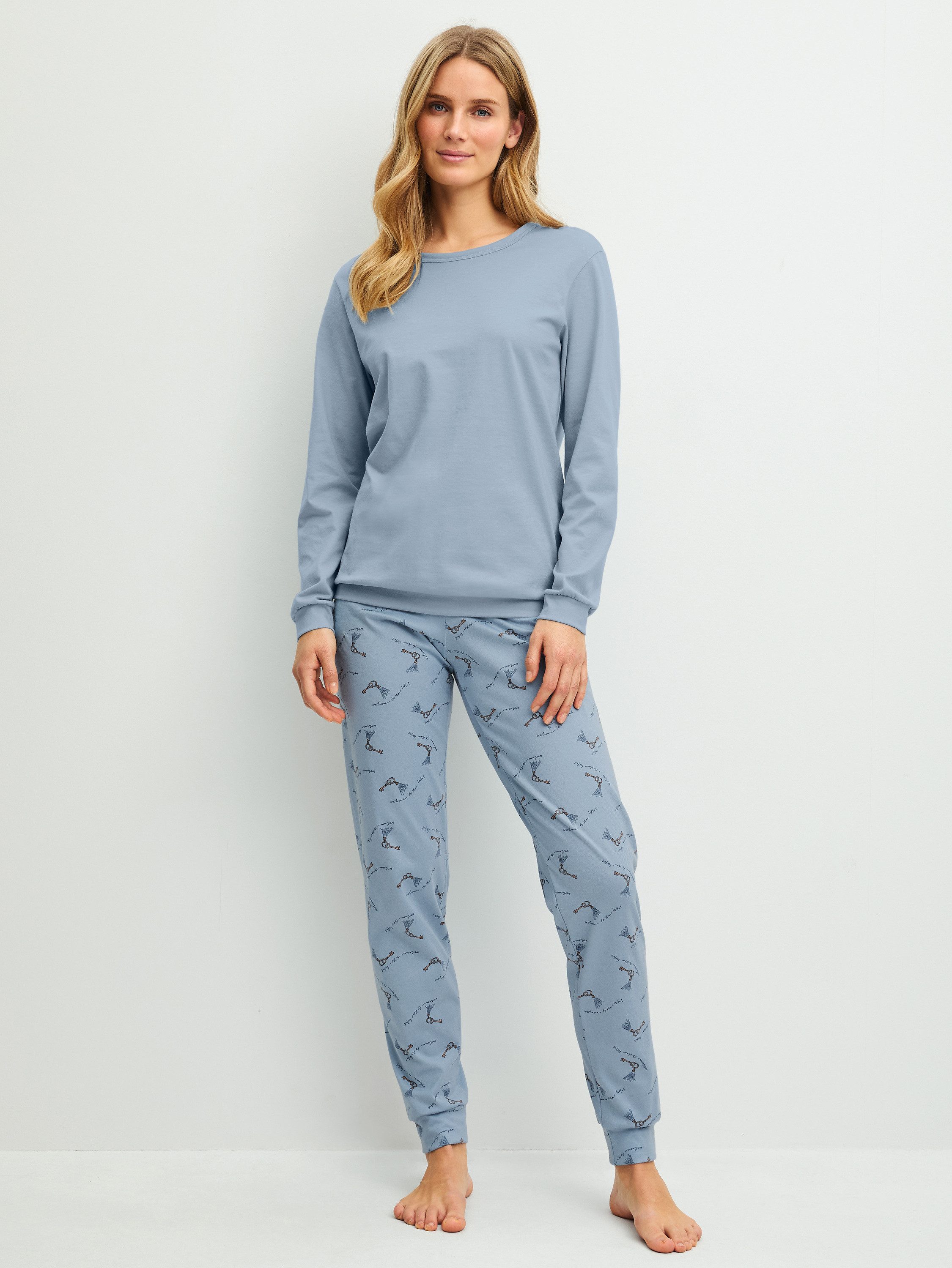 CALIDA Pyjama Hotel Nights Damen (2 tlg) weich, atmungsaktiv, elastisch