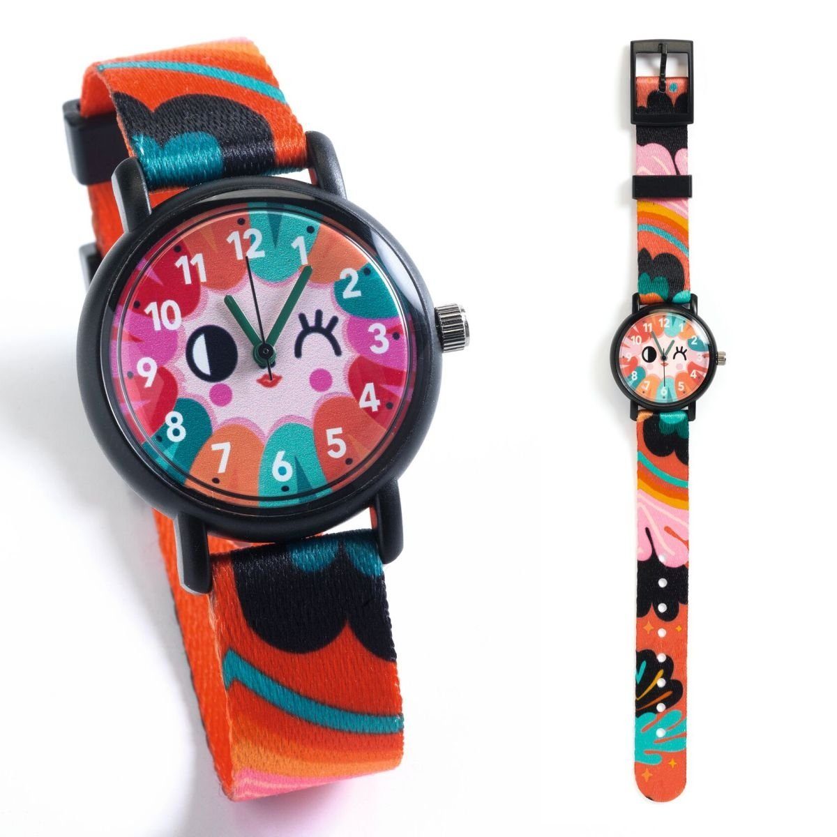 Design Quarzuhr DJECO in buntem Pop Armbanduhr Kinder