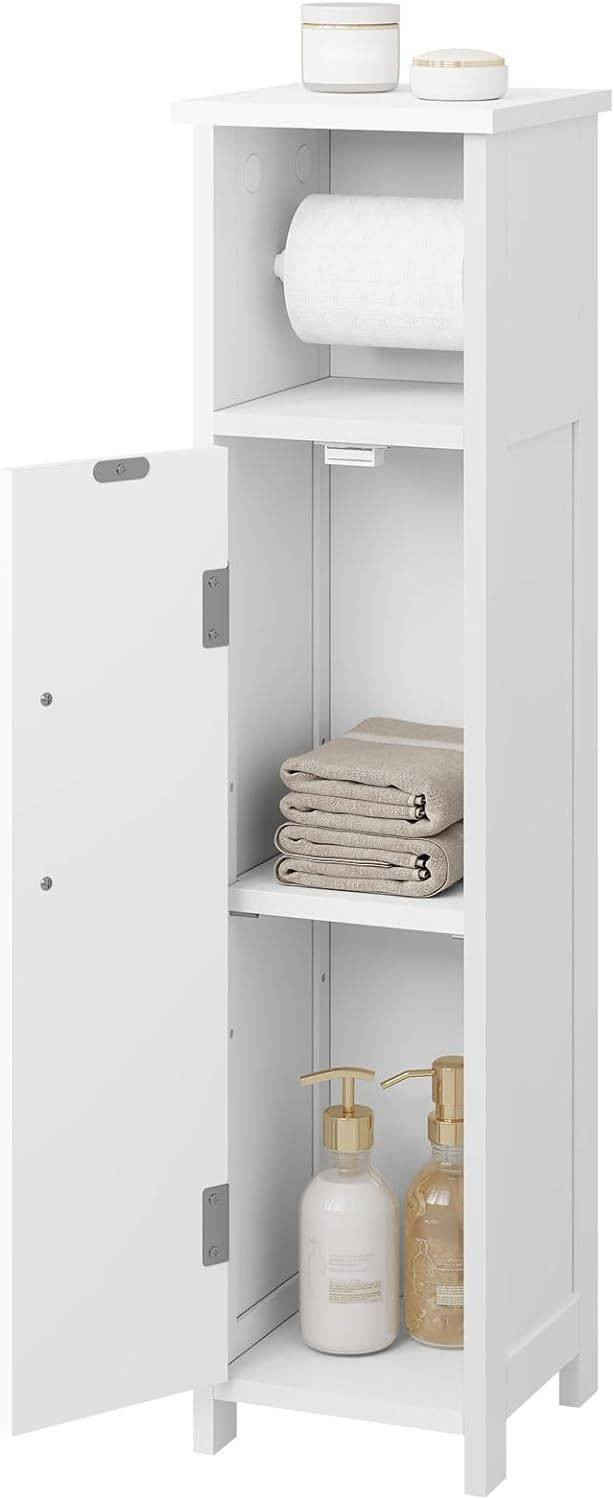 EUGAD Toilettenpapierhalter (1-St), freistehend, schmal mit Tür, 18x18x71 cm