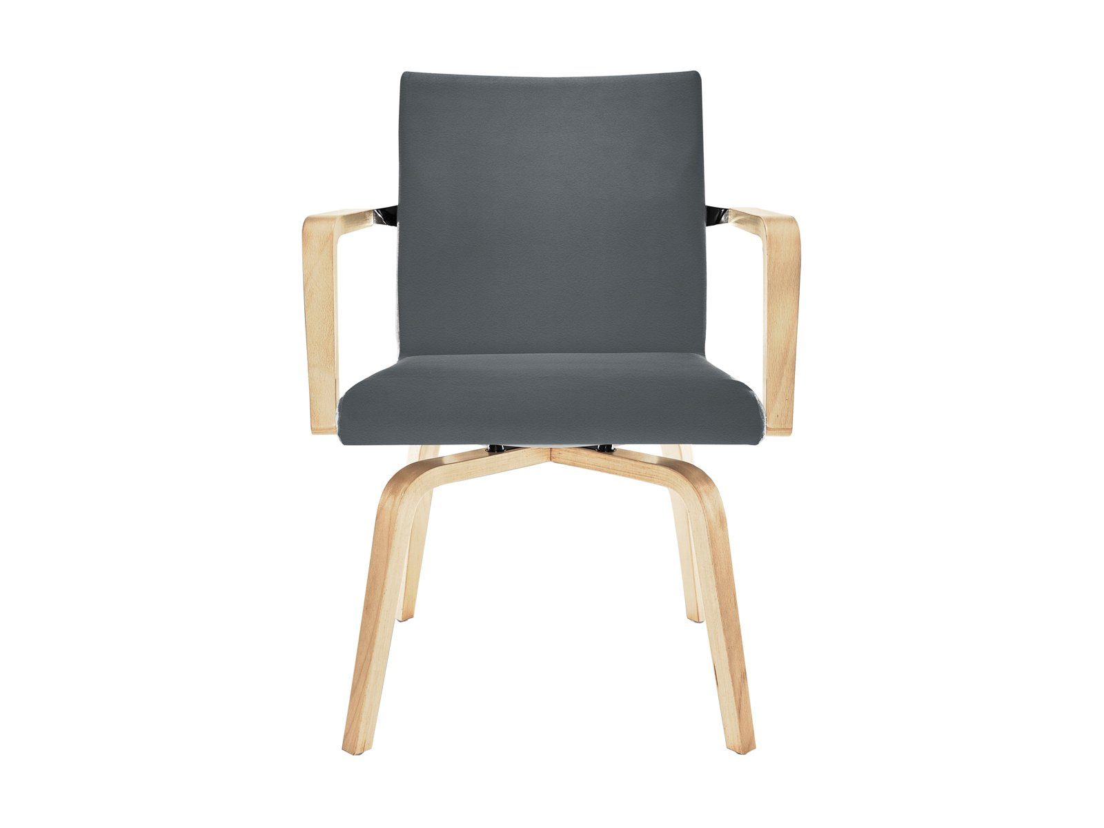 Mauser Sitzkultur Armlehnstuhl, ergonomischer Senioren-stuhl mit Armlehnen, Besucherstuhl Bezug Braun Grau