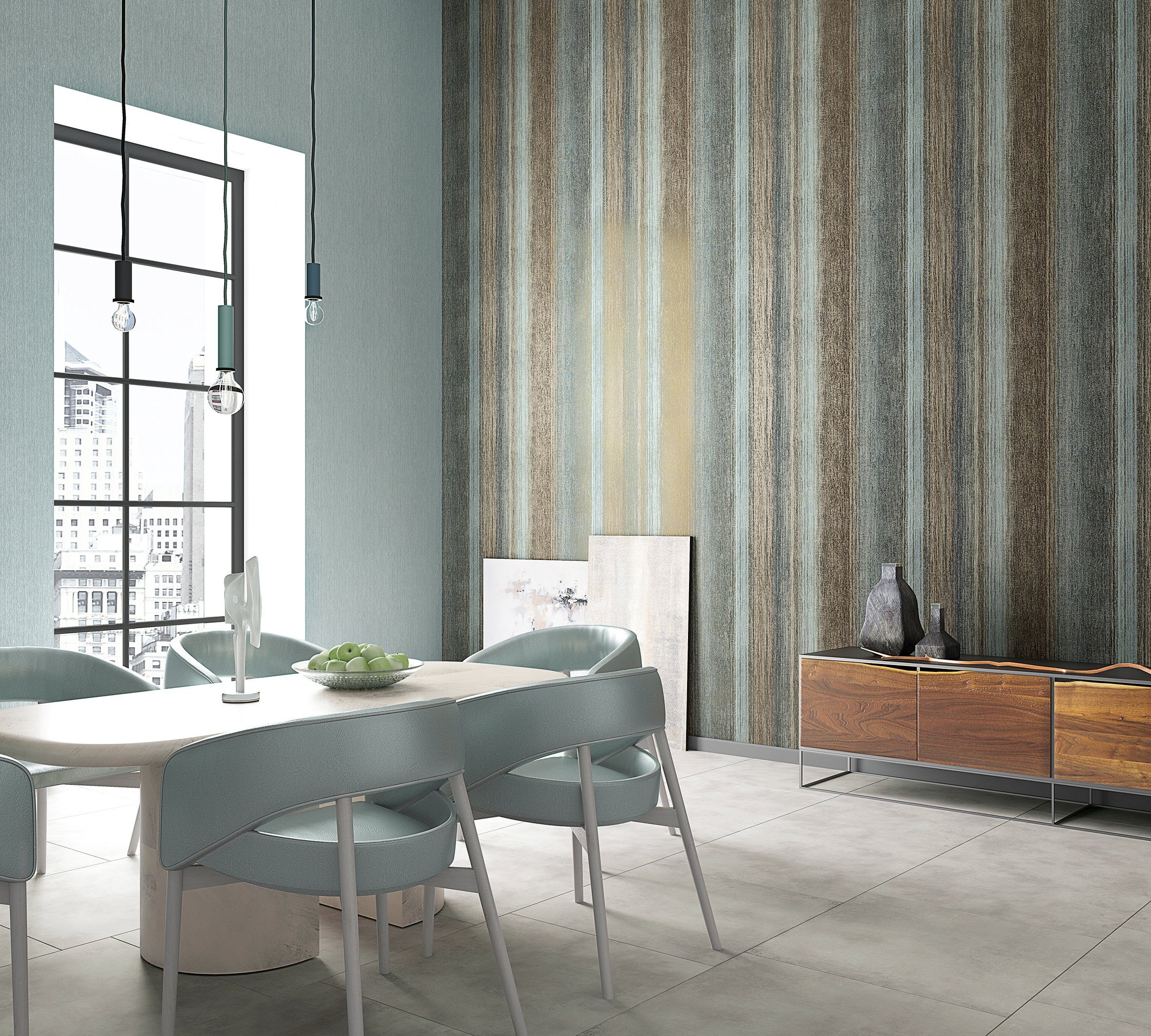 Marburg Vliestapete, gestreift, moderne Tapete für Wohnzimmer Schlafzimmer Küche