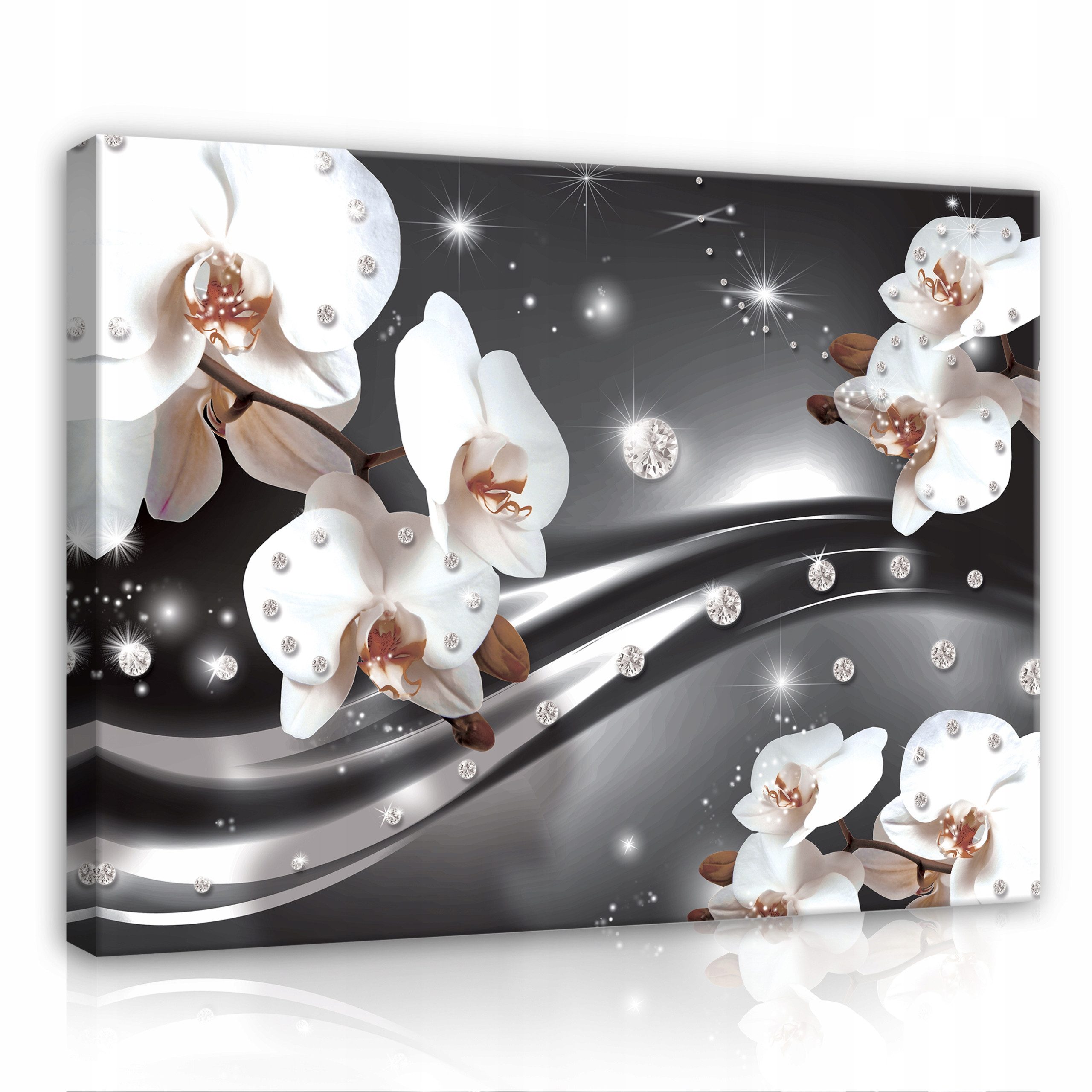 KLAKLA Leinwand-Bild 'Pflaumenblüte' 61x122 Cm – Wanddekoration Mit Schwarzem Rahmen Für Wohnzimmer & Büro