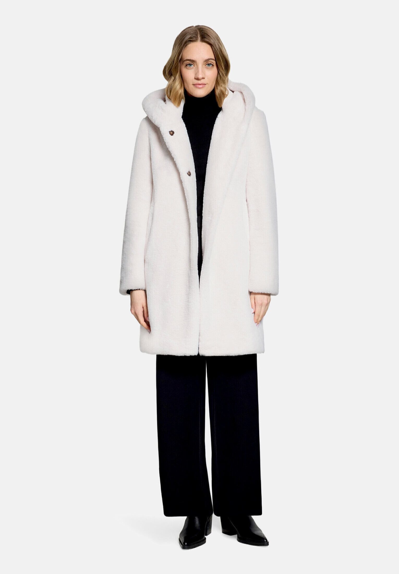 Betty Barclay Plüschjacke Damen mit Kapuze