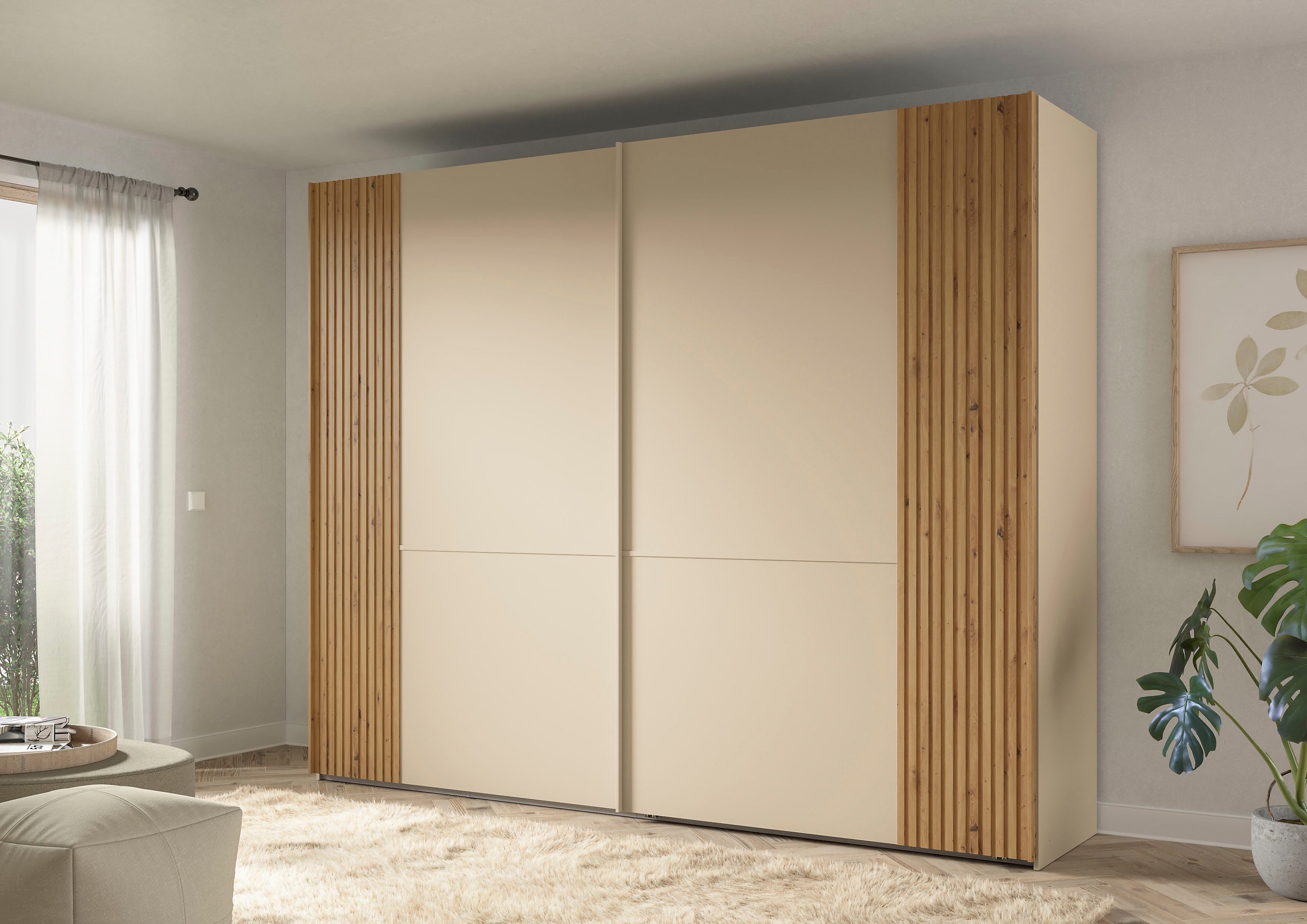 Musterring Schwebetürenschrank Isabelle Türen mit Lamellenoptik, verschiedene Größen und Farben, Höhe 236cm