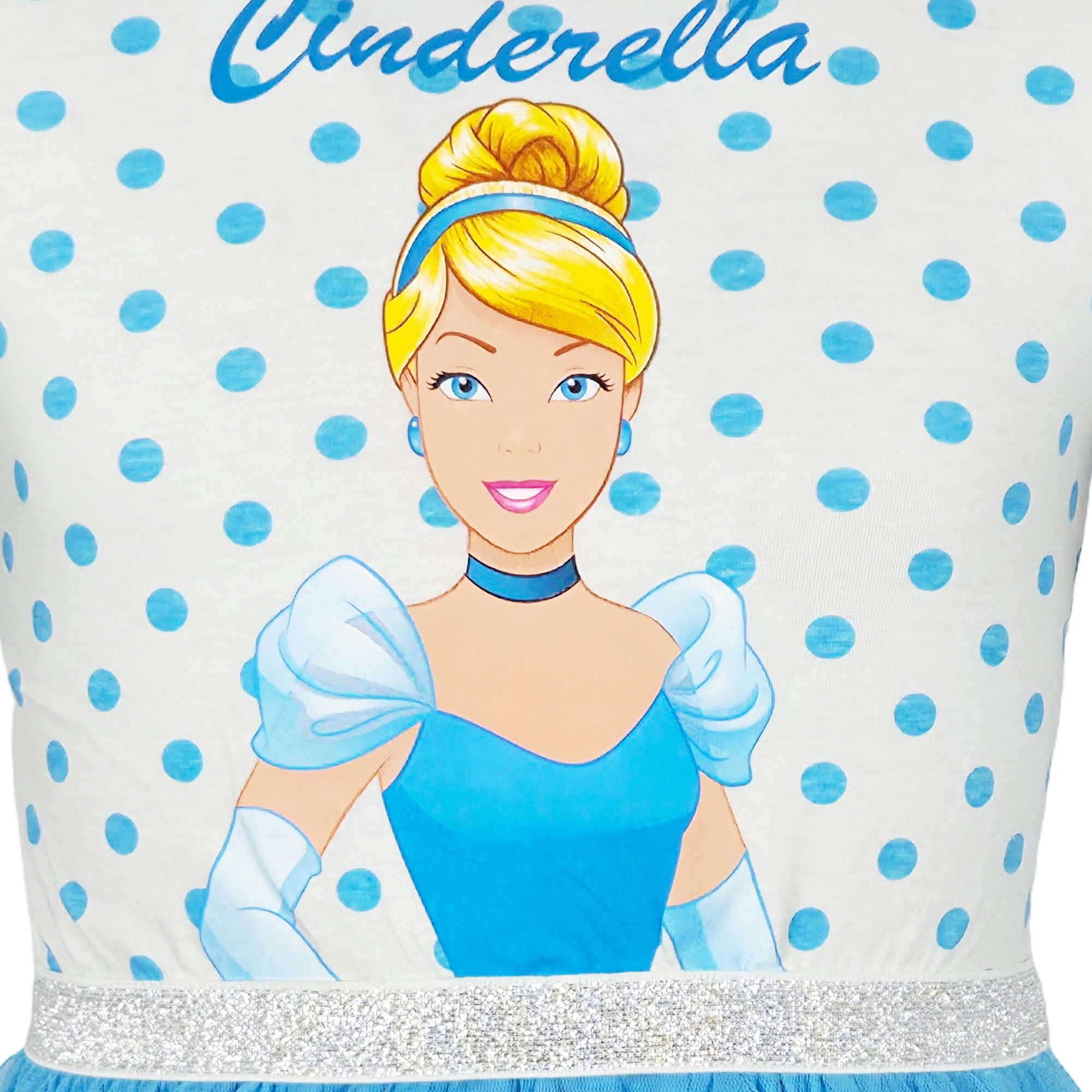 Disney Tüllkleid Disney Cinderella Kinder Mädchen Tüllkleid Sommerkleid Gr. 104-134 Baumwolle