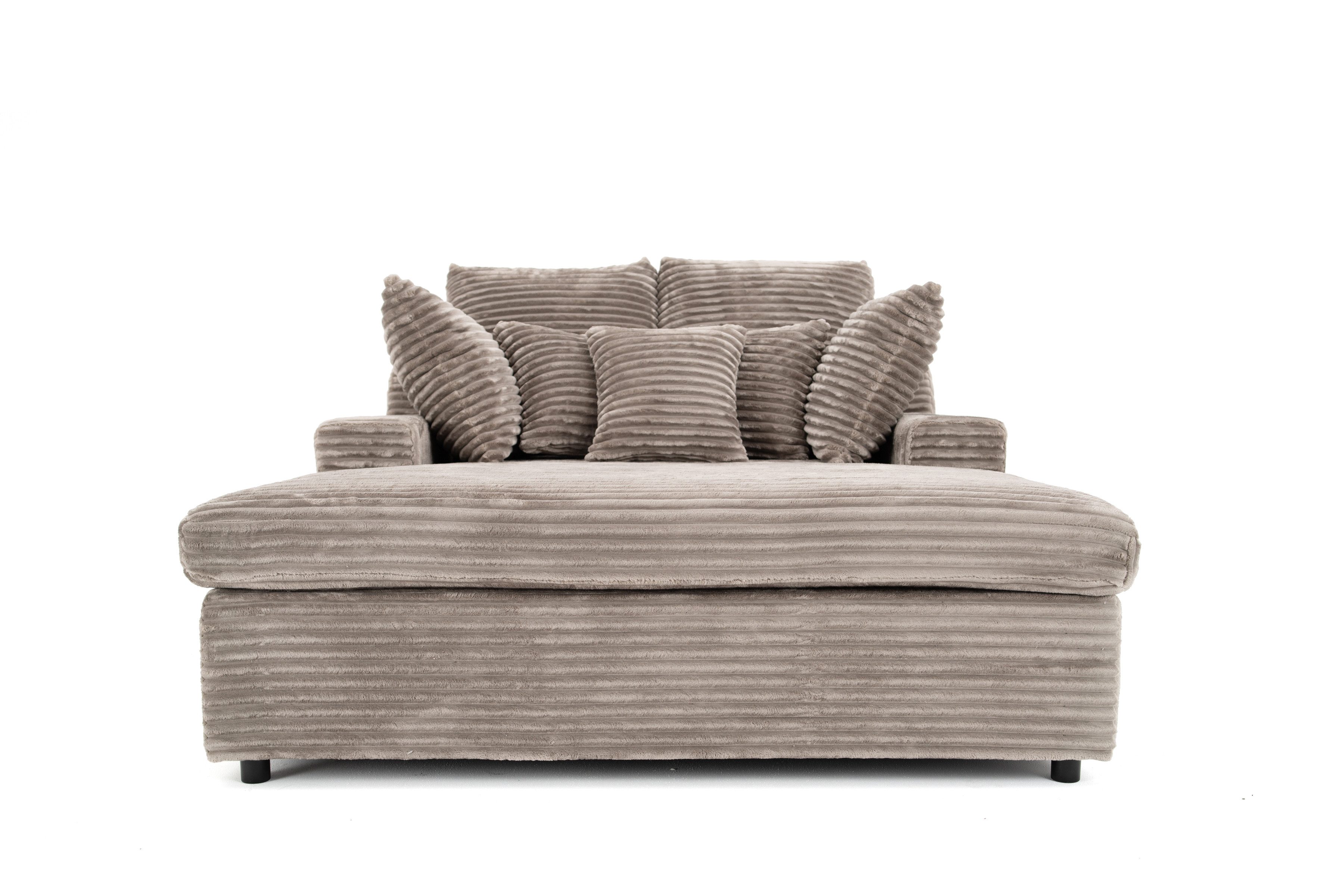 yourhouse24 Sofa XXL Loveseat LAZY ONE Couch, Cord, mit Bettfunktion, Seite universal – Bild 3 von 5