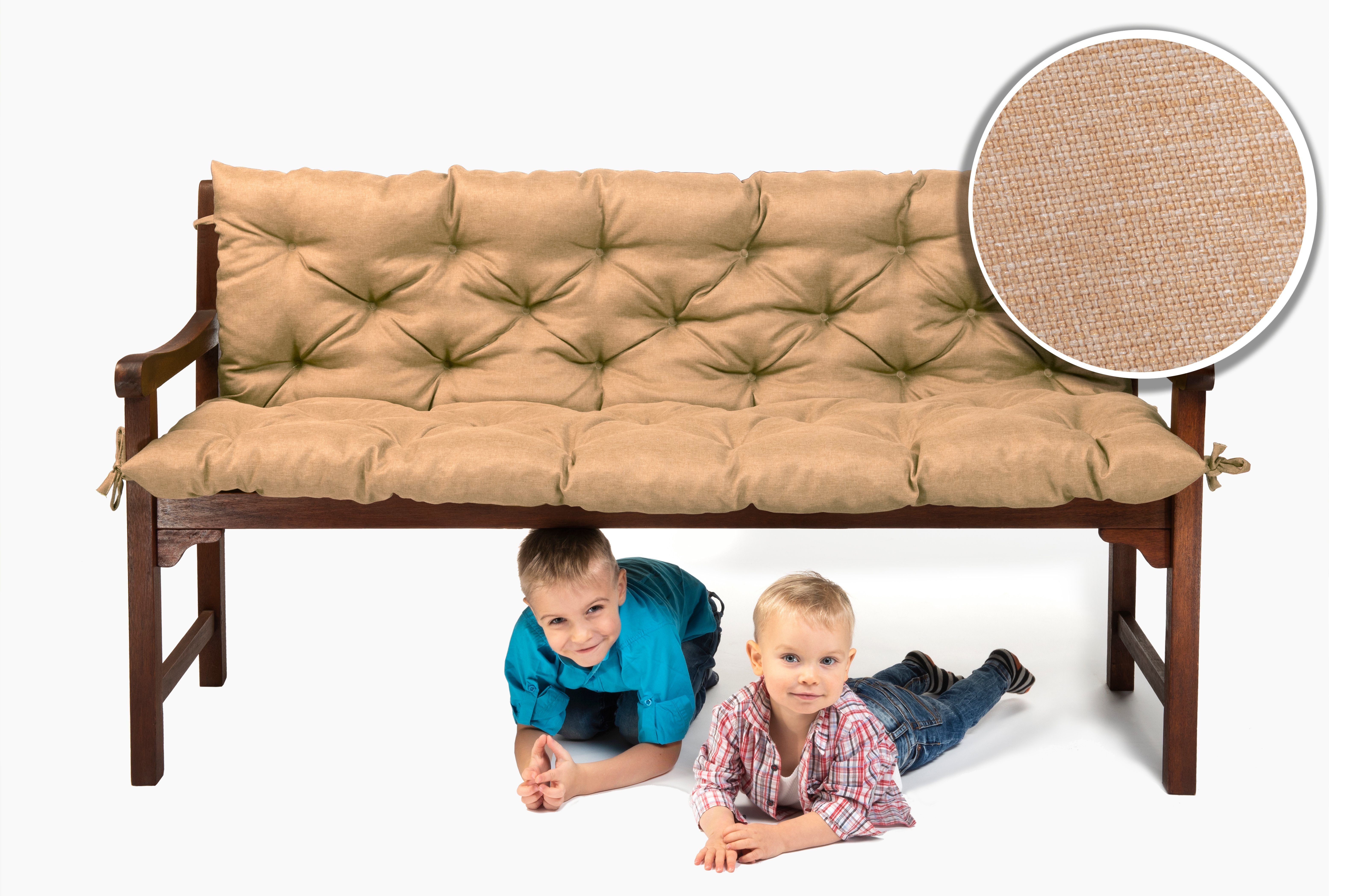 sunnypillow Bankauflage Bankauflage Stuhlkissen viele Farben und Größen zur Auswahl, 160x50x50cm sandfarben