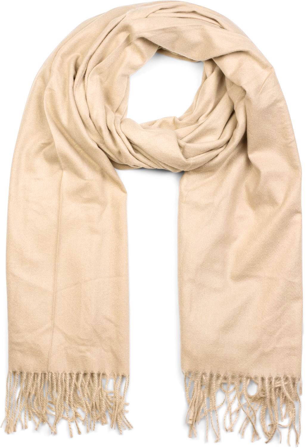 styleBREAKER Modeschal Weicher Schal Uni mit Fransen, (1-St)