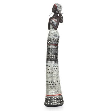 Moritz Dekofigur Deko-Figur Afrikanische Frauen Kunstfigur kulturell weiß aus Polyresin, Dekofigur aus Polyresin Dekoelement Dekoration Figuren
