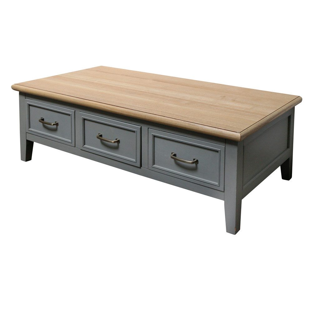 Grafelstein Couchtisch Couchtisch FARMHOUSE grau braun Wohnzimmertisch Landhausmöbel modern