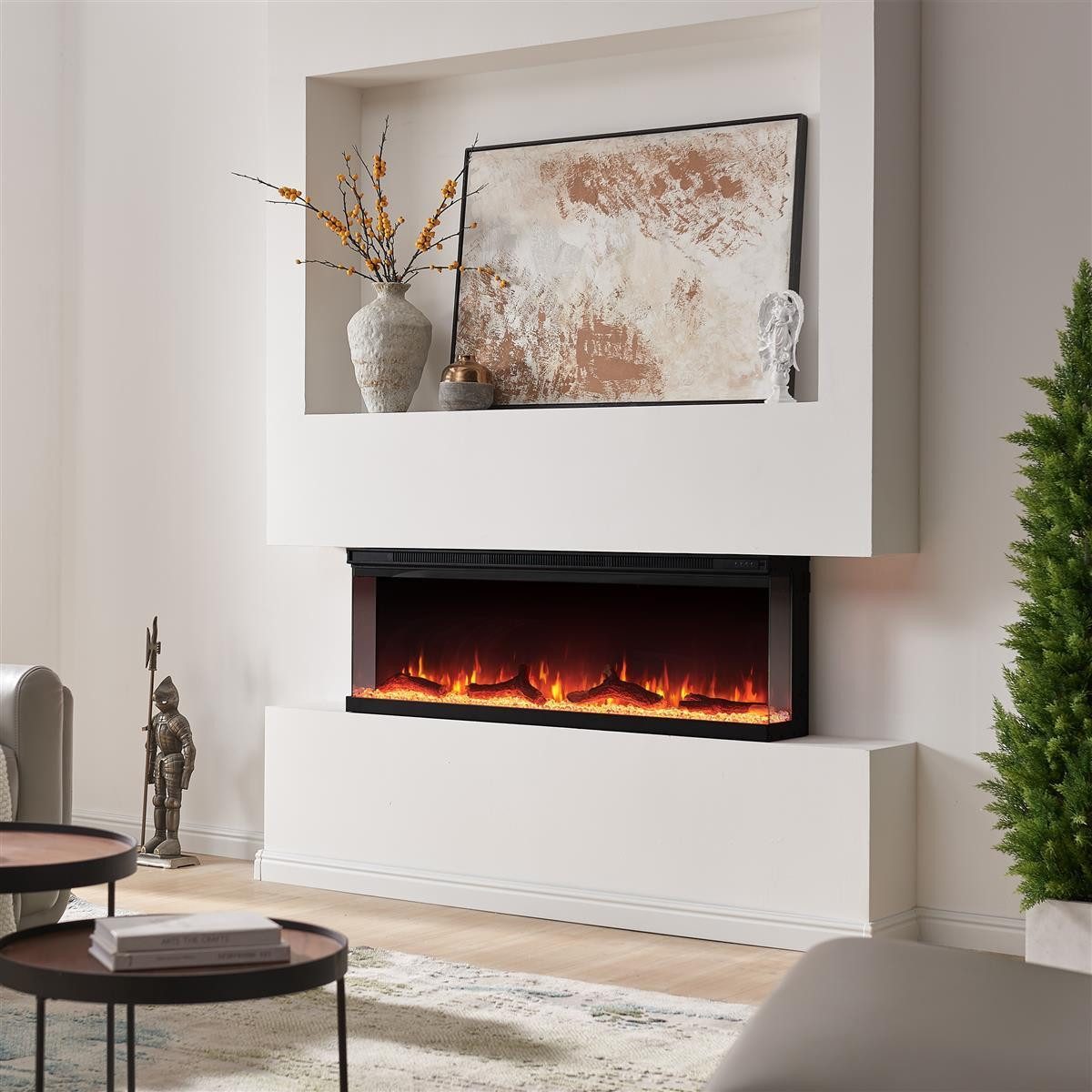 Balderia Elektrokamin Orson 50, Wand- oder Einbaukamin, 3D-Flammeneffekt, Timer, Fernbedienung