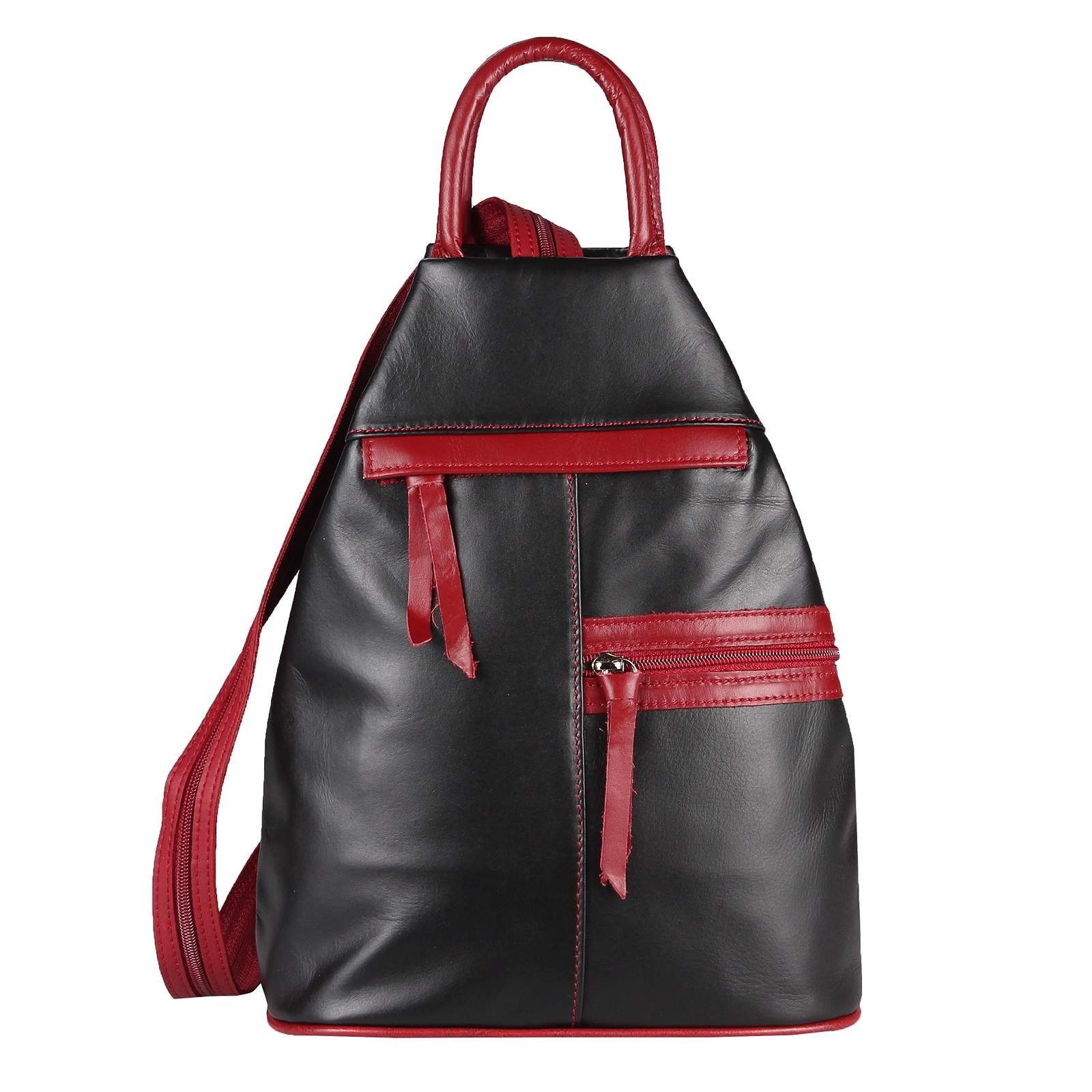 ITALYSHOP24 Rucksack »Made in Italy Damen Leder Rucksack Schultertasche«,  als Umhängetasche & Handtasche tragbar, Shopper online kaufen | OTTO
