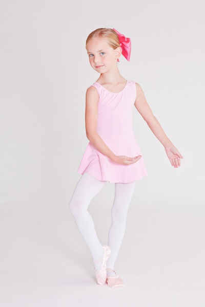 tanzmuster Kinder Träger Ballett Tutu "Kim" pink Ballettkleid Trikot Anzug 