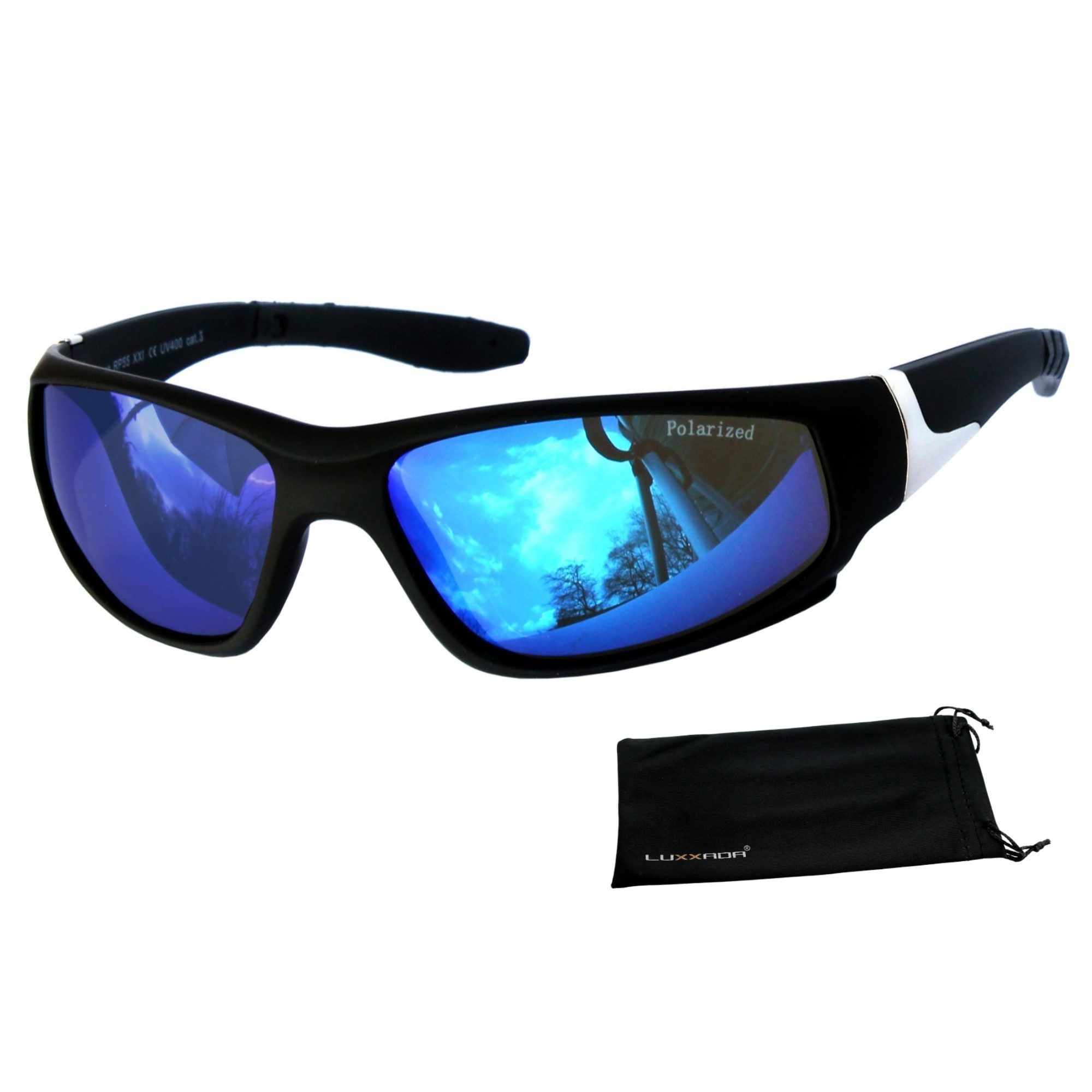 Rennec Sonnenbrille (1x Biker-Radbrille Verspiegelt mit Brillenbeutel) Spor günstig online kaufen