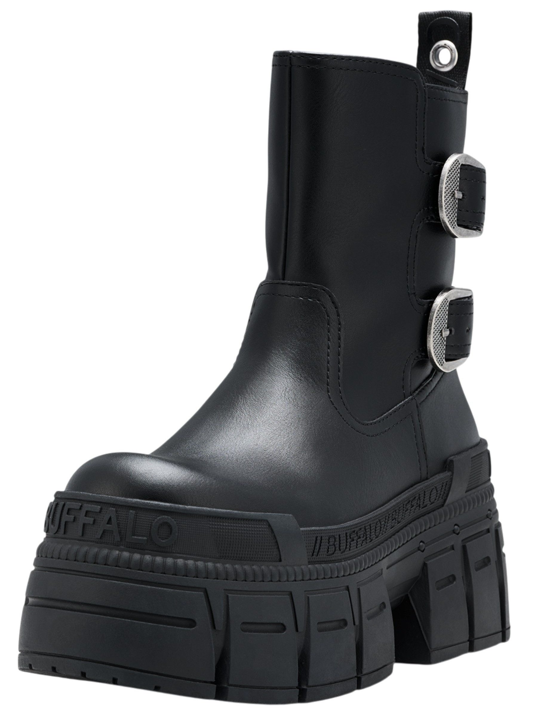 Buffalo PD00018392 Gospher Biker LO Black Stiefelette