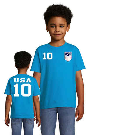 Blondie & Brownie T-Shirt Kinder USA Vereinigte Staaten Sport Trikot Fußball Meister Copa