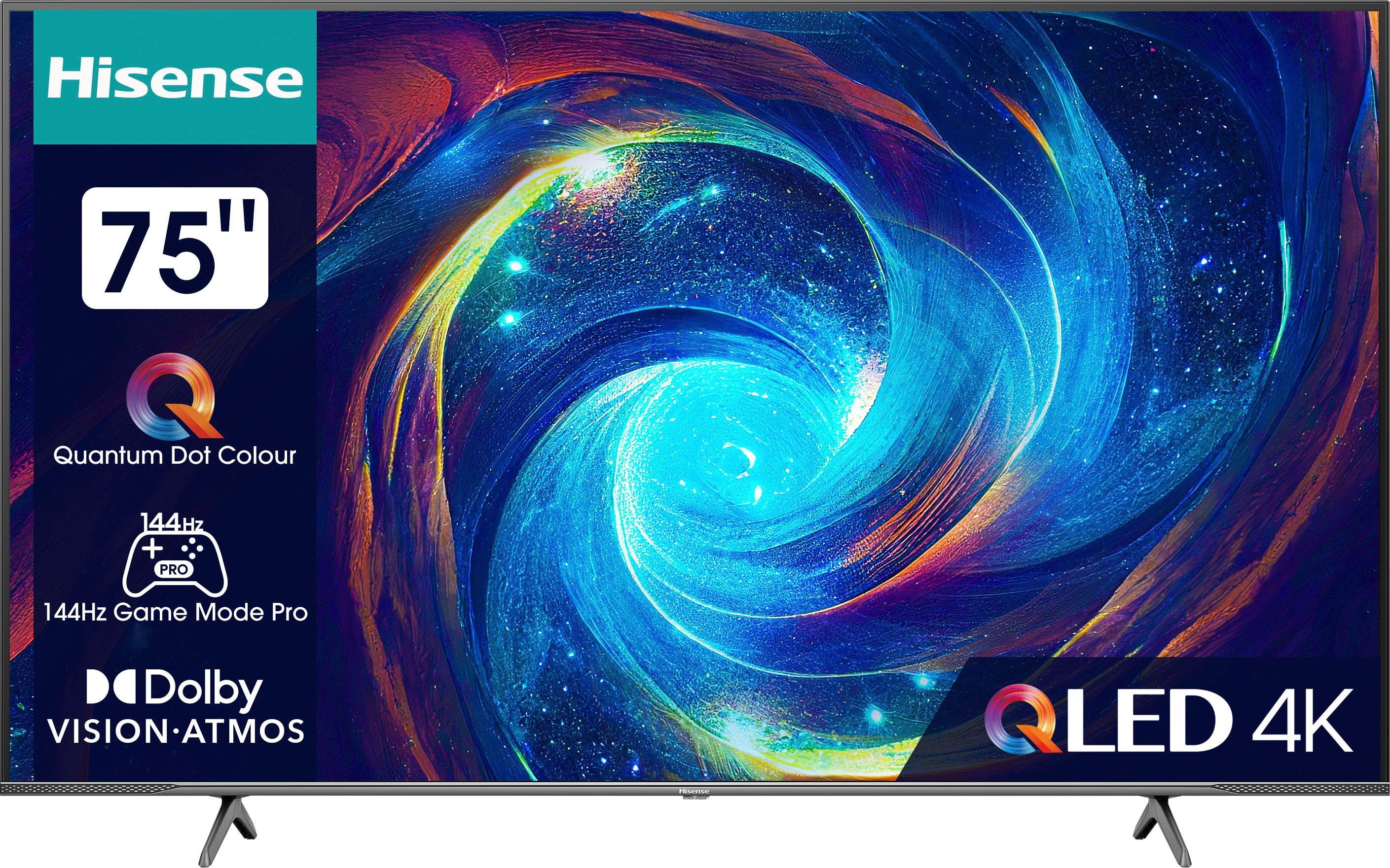 Hisense 75E77KQ PRO LED-Fernseher (189 cm/75 Zoll, 4K Ultra HD, Smart-TV)