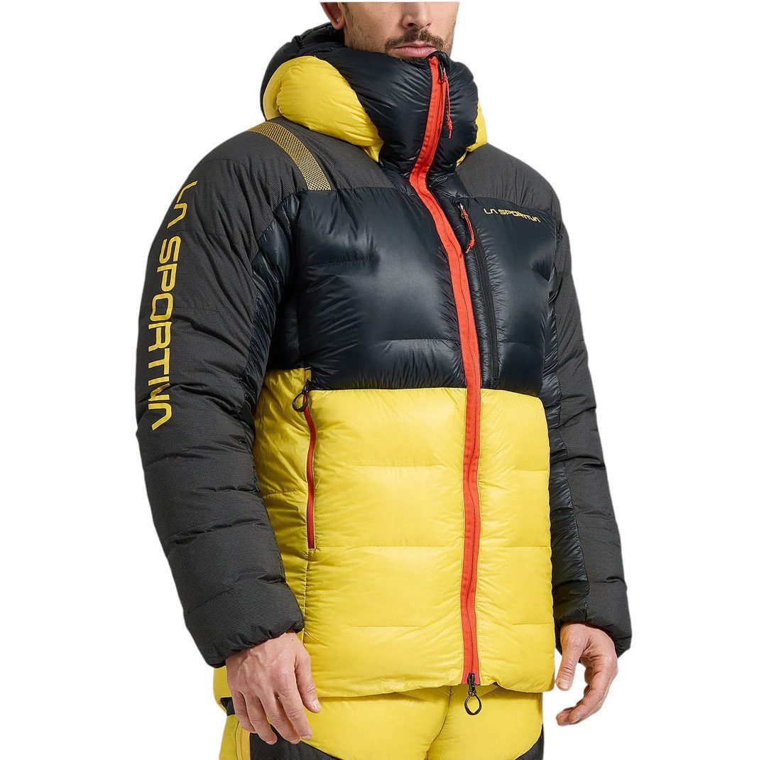 La Sportiva Winterjacke Olympus Tech Down Parka (Bergsteigen, Wärmeisolierung) schwarz/gelb
