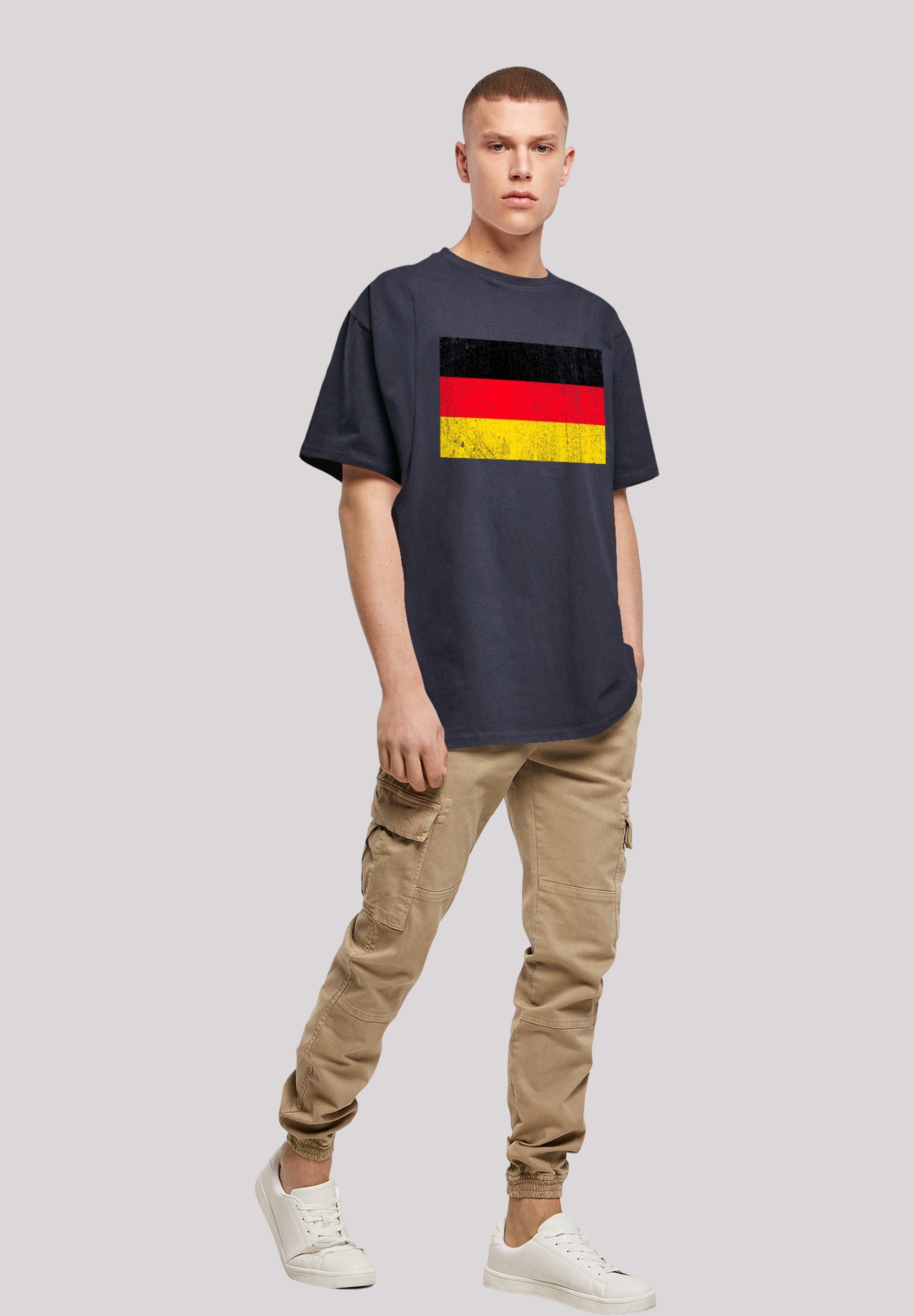 Germany distressed navy Deutschland F4NT4STIC Flagge Print T-Shirt