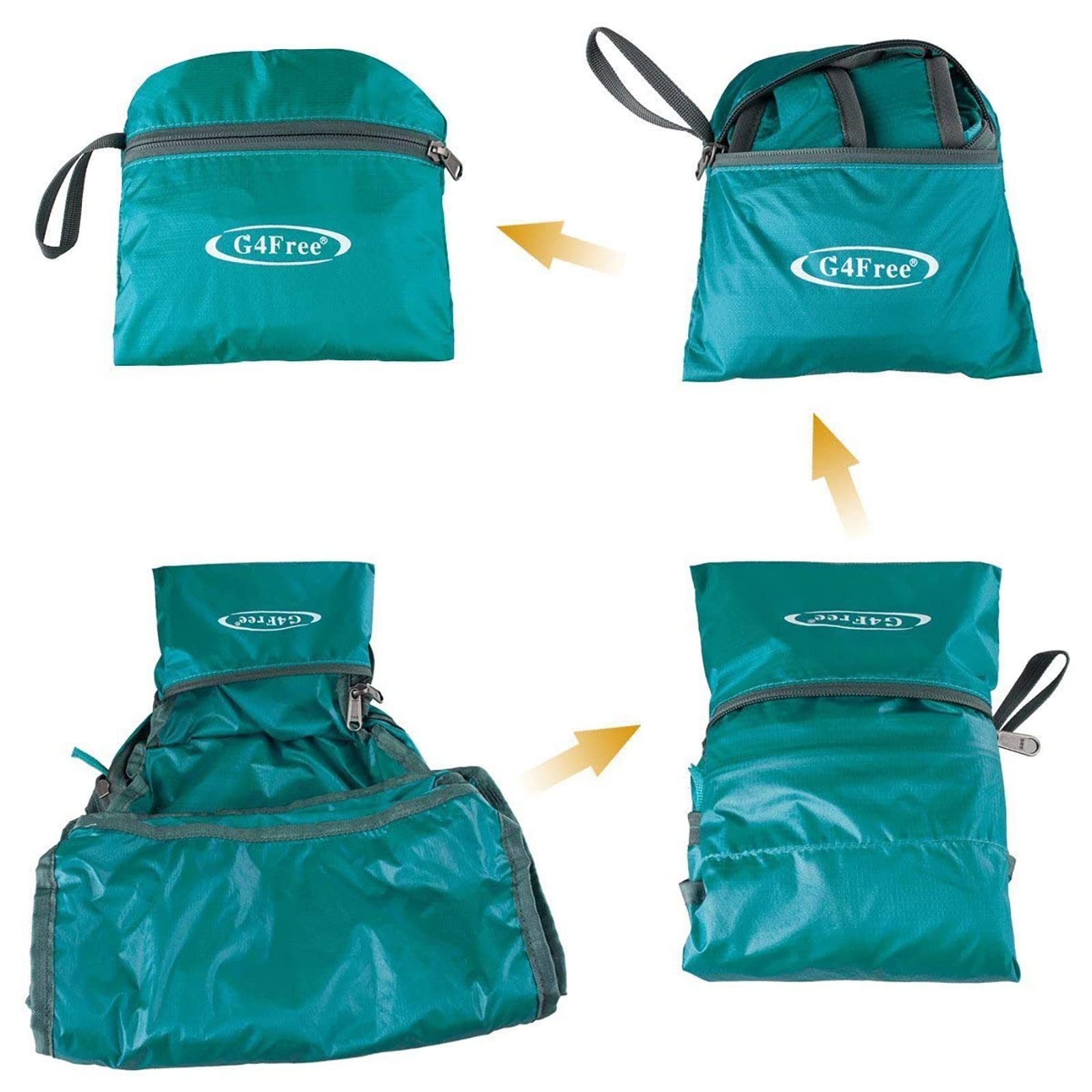 G4Free Trekkingrucksack 20L Trekkingrucksack Reiserucksack Minirucksack Daypack Faltbar, Freizeitrucksack Packsack Tagesrucksack Wanderrucksack Wasserabweisend